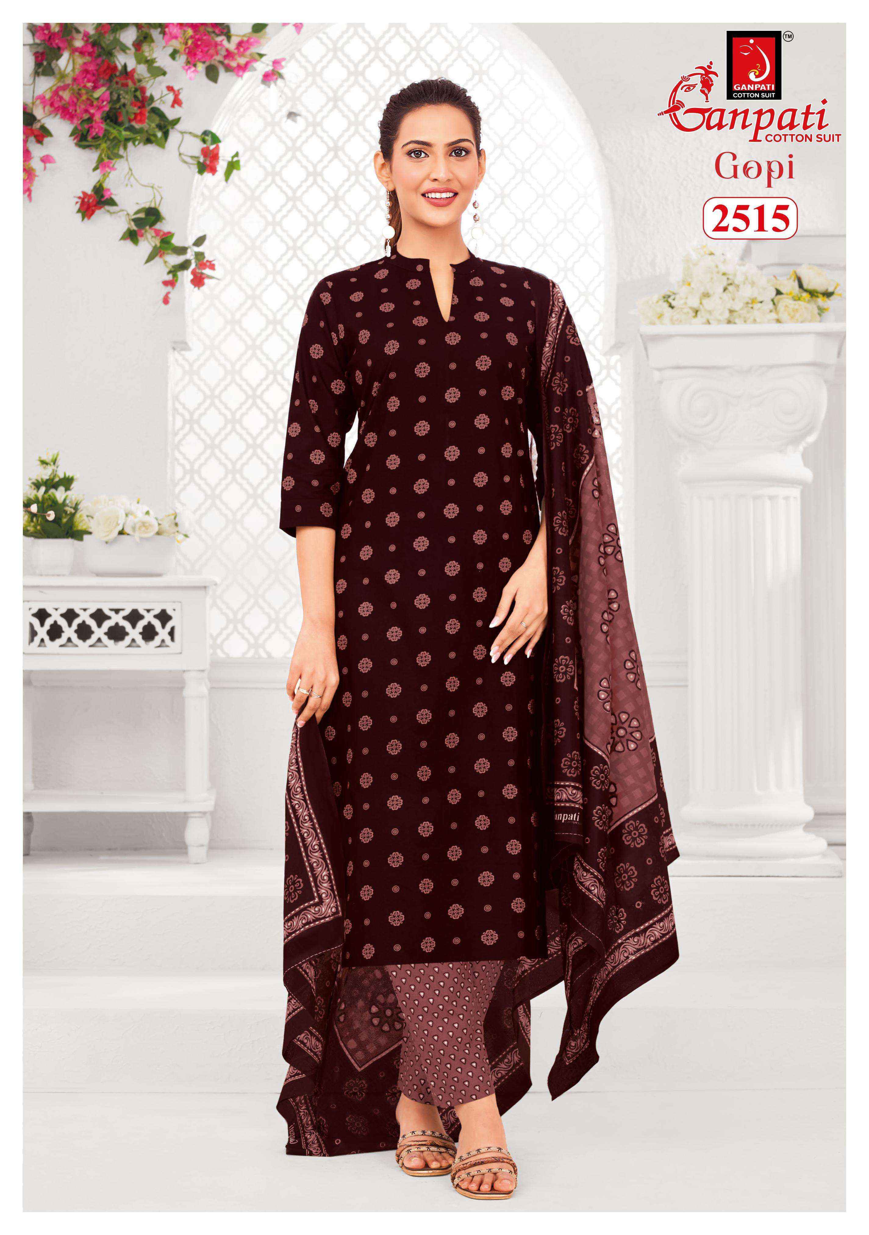 Ganpati Gopi Vol 13 Cotton Salwar Kameez Wholesale Rate ( 15 Pcs Catalog )