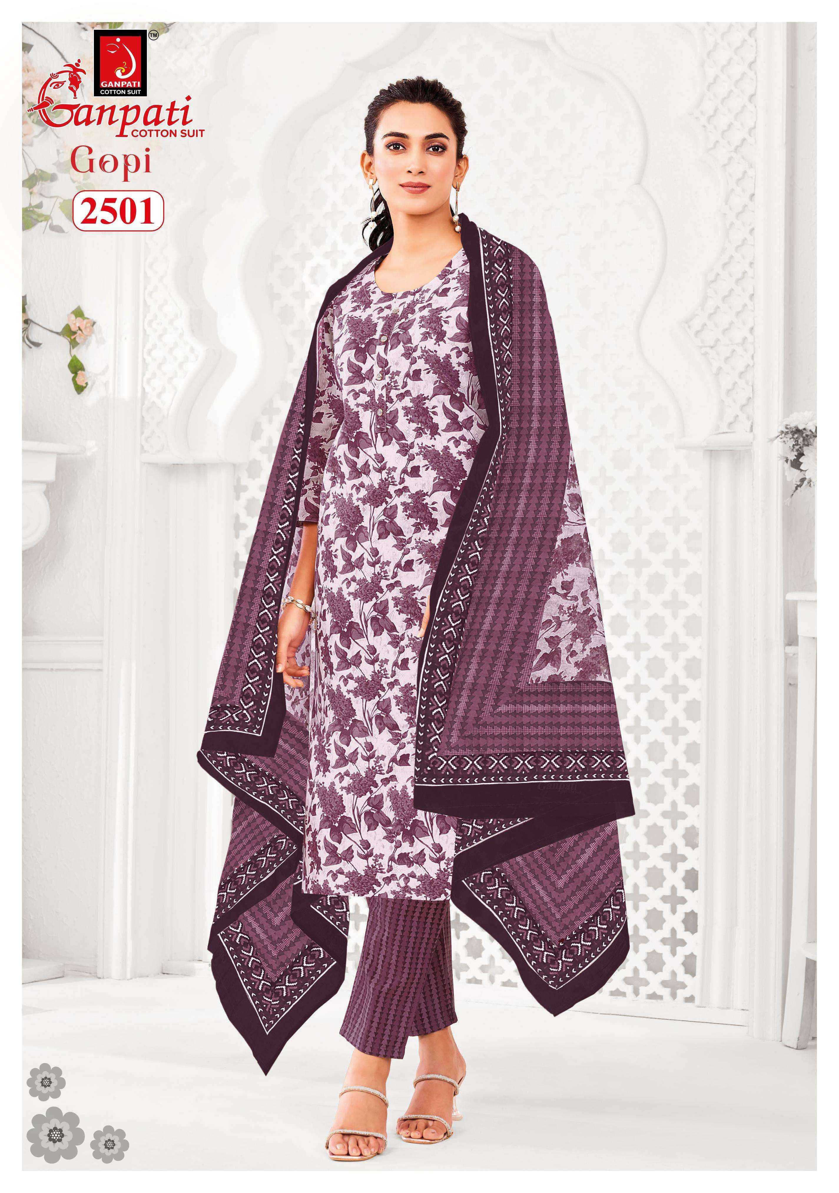 Ganpati Gopi Vol 13 Cotton Salwar Kameez Wholesale Rate ( 15 Pcs Catalog )