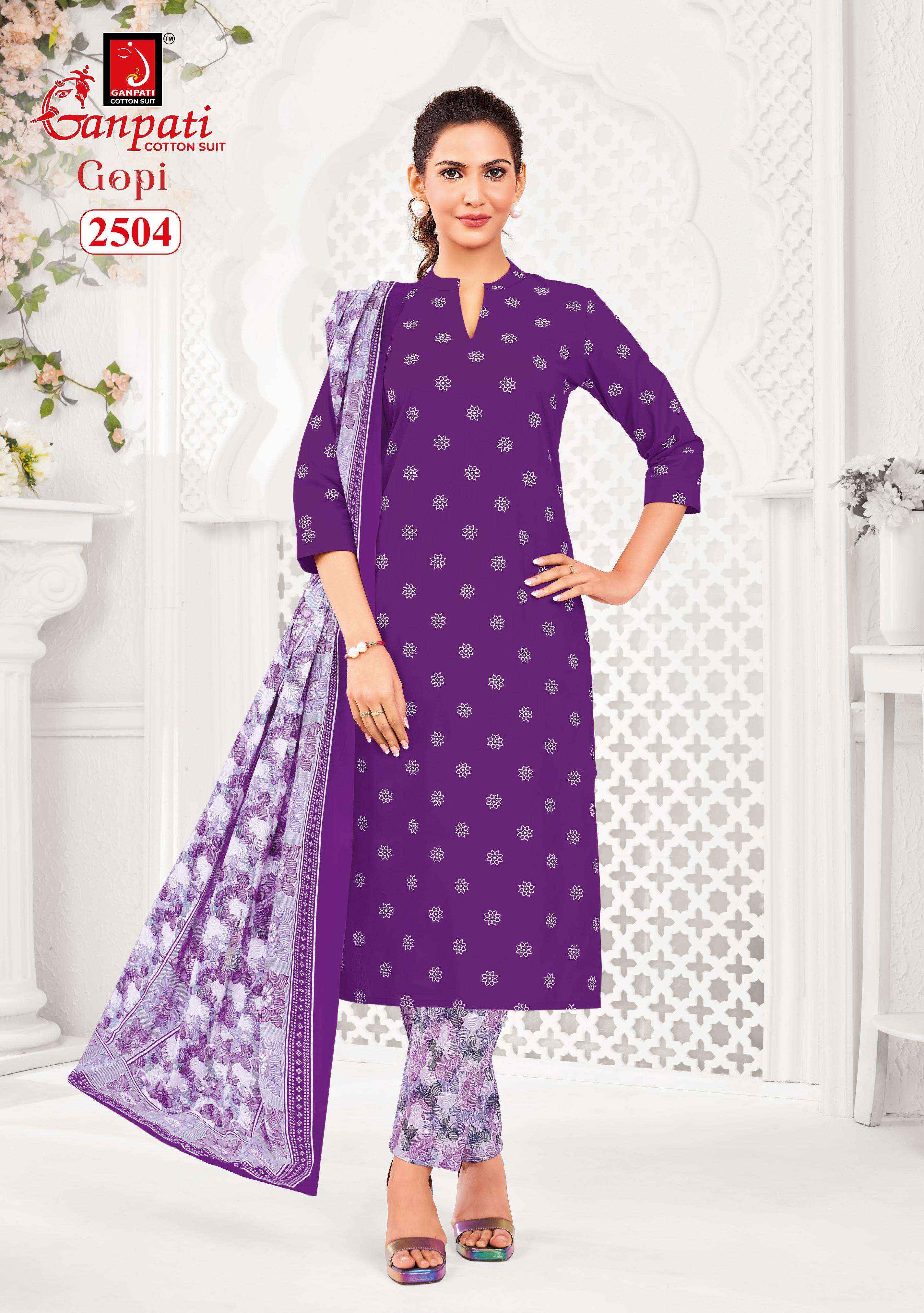 Ganpati Gopi Vol 13 Cotton Salwar Kameez Wholesale Rate ( 15 Pcs Catalog )