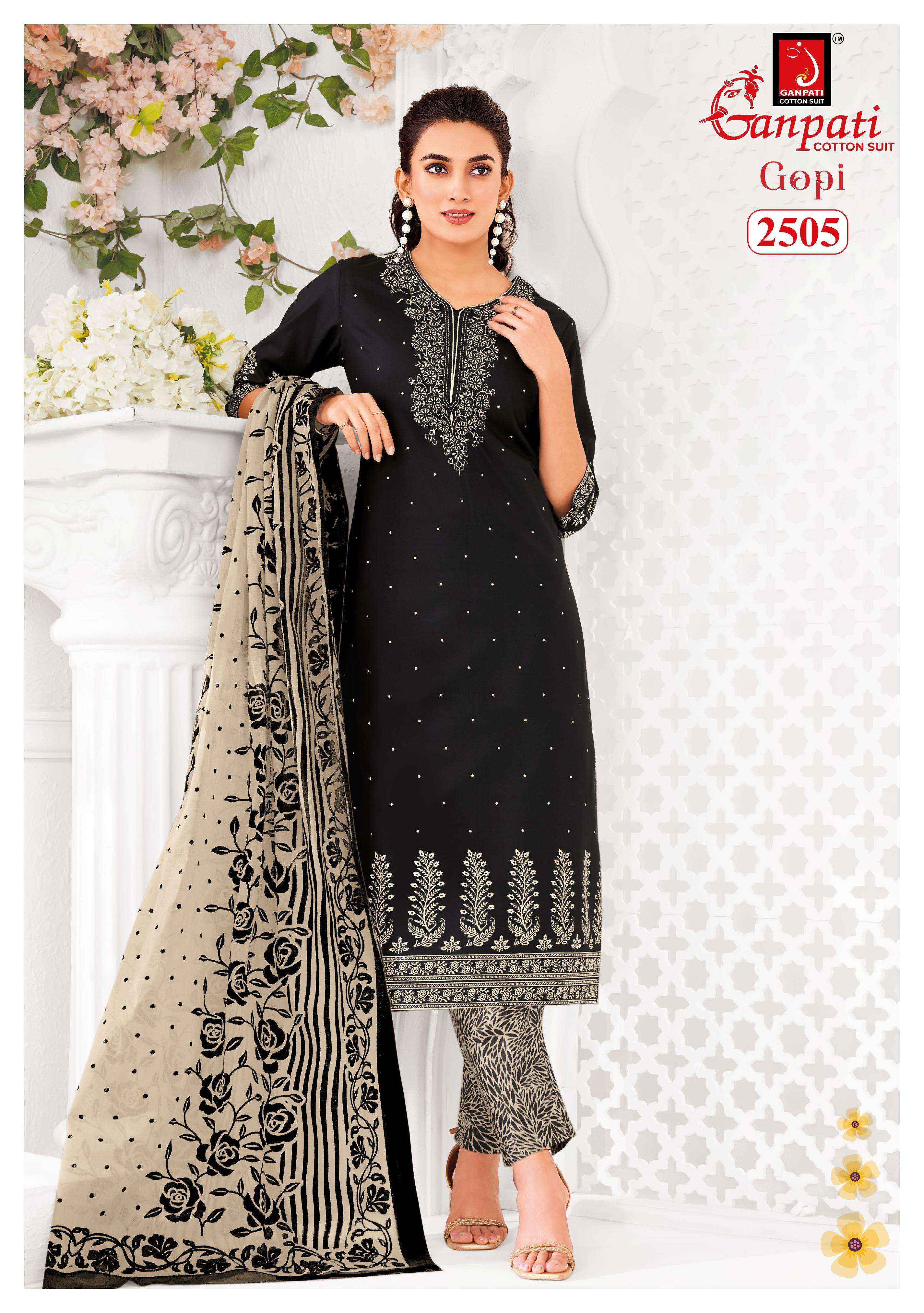 Ganpati Gopi Vol 13 Cotton Salwar Kameez Wholesale Rate ( 15 Pcs Catalog )