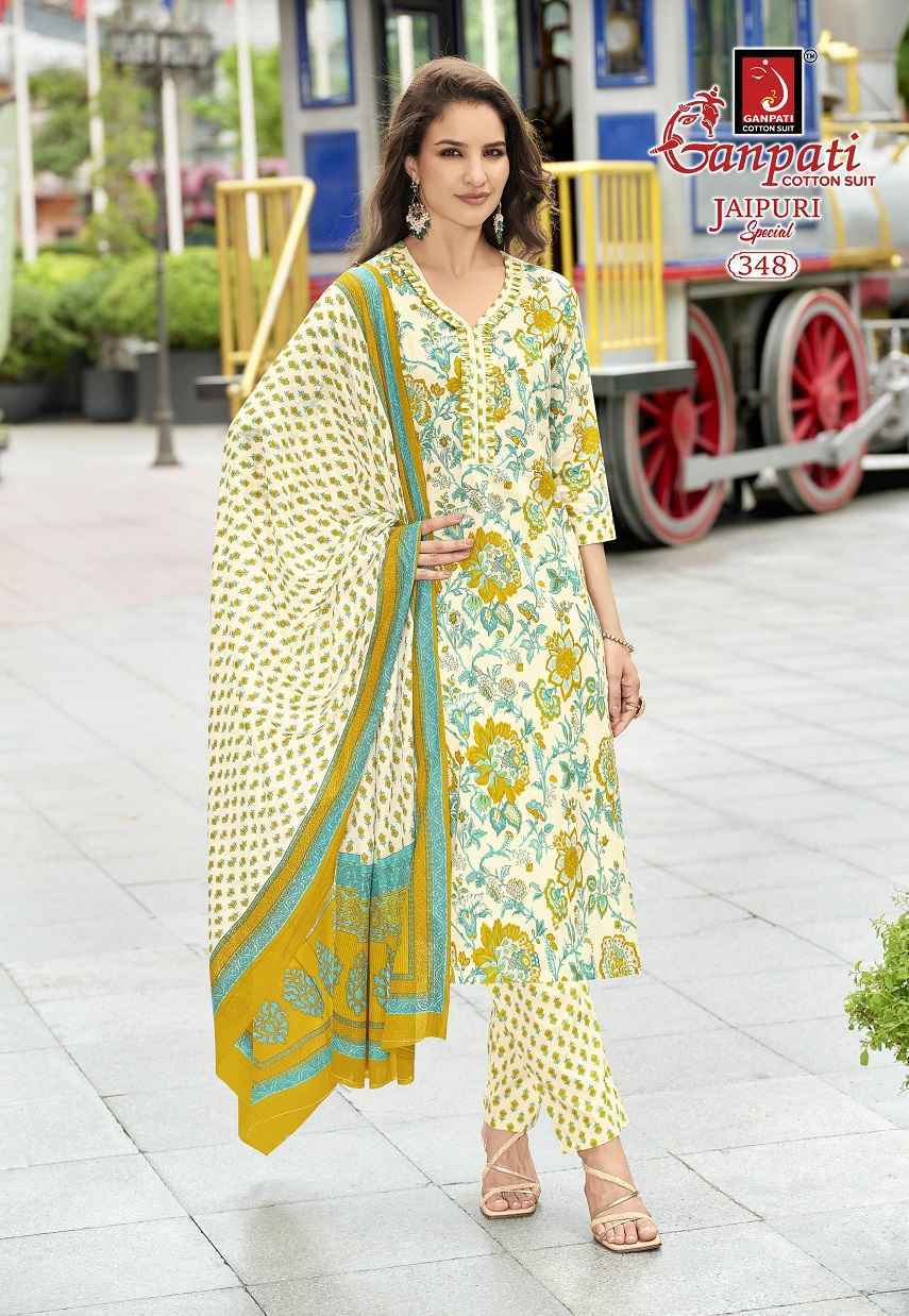 Ganpati Jaipuri Special Pant Vol 17 Readymade Cotton Dress Wholesale Rate ( 15 Pcs Catalog )