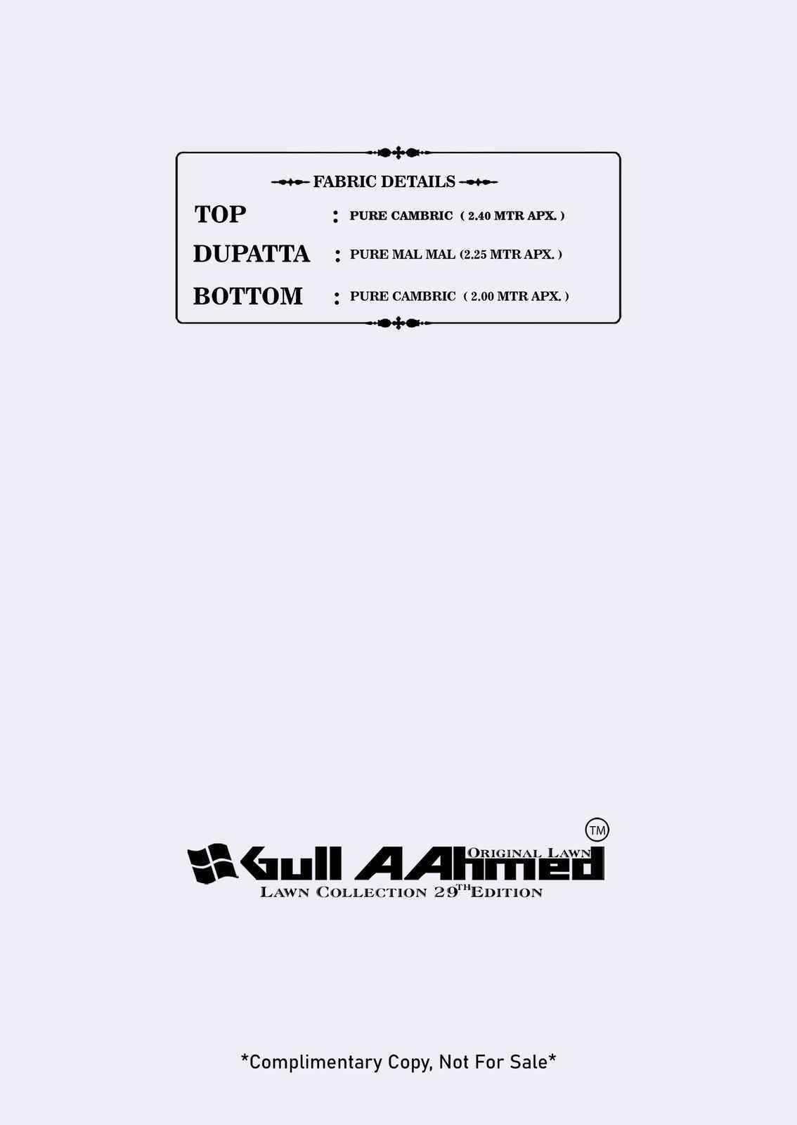 Gull Ahmed Lawn Collection Vol 29 Lawn Cotton Dress Material ( 6 Pc Catalouge )