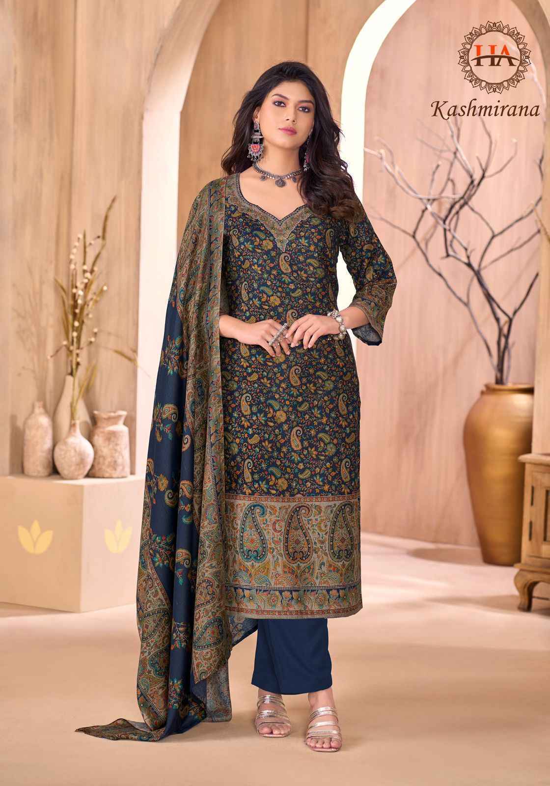 Harshit Fashion Kashmirana Pashmina Salwar Kameez Wholesale Rate ( 6 Pcs Catalog )