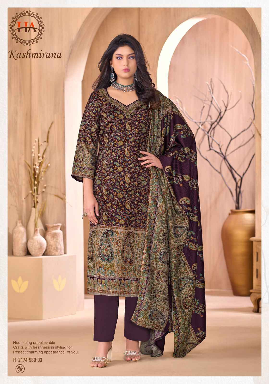 Harshit Fashion Kashmirana Pashmina Salwar Kameez Wholesale Rate ( 6 Pcs Catalog )