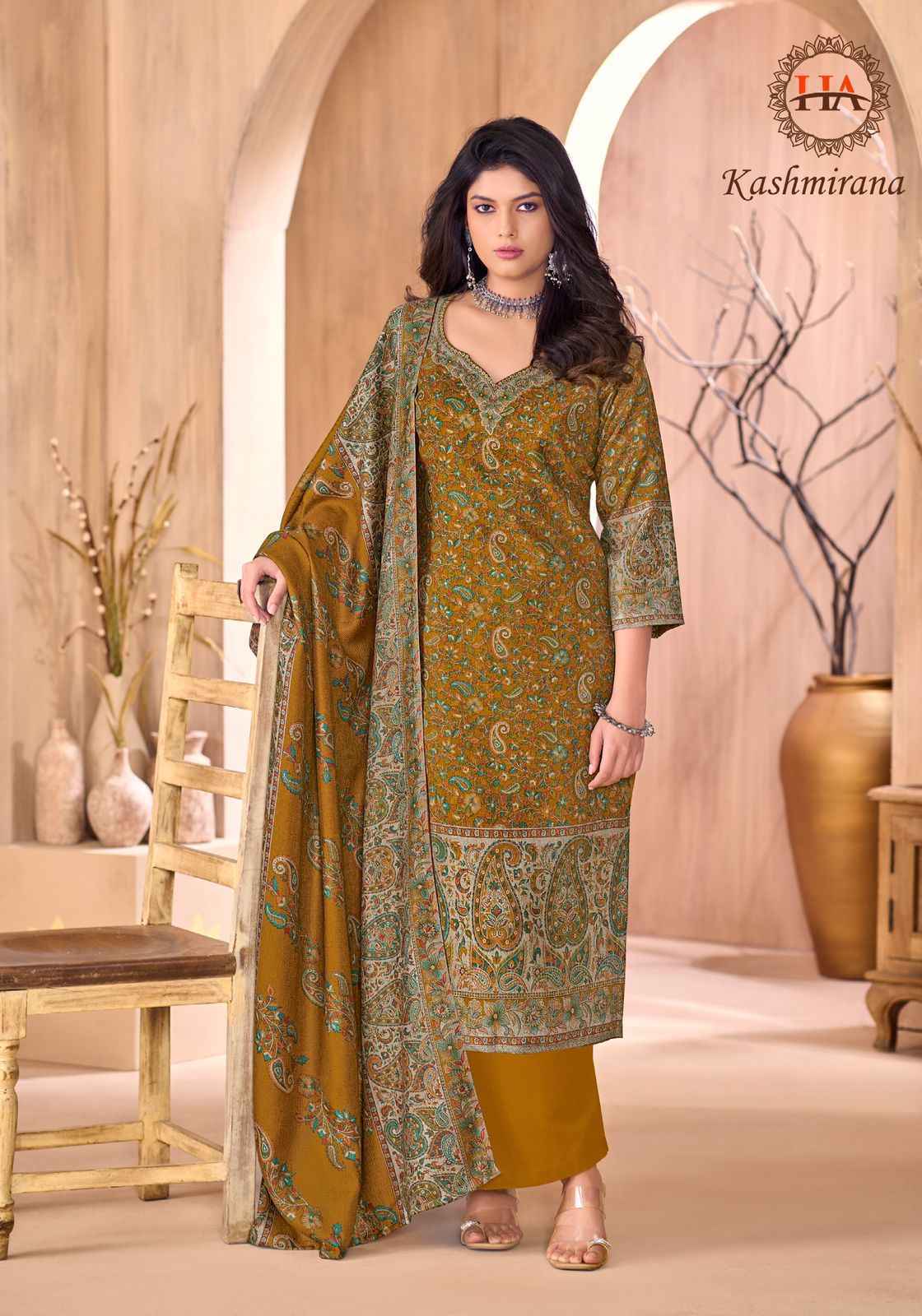 Harshit Fashion Kashmirana Pashmina Salwar Kameez Wholesale Rate ( 6 Pcs Catalog )