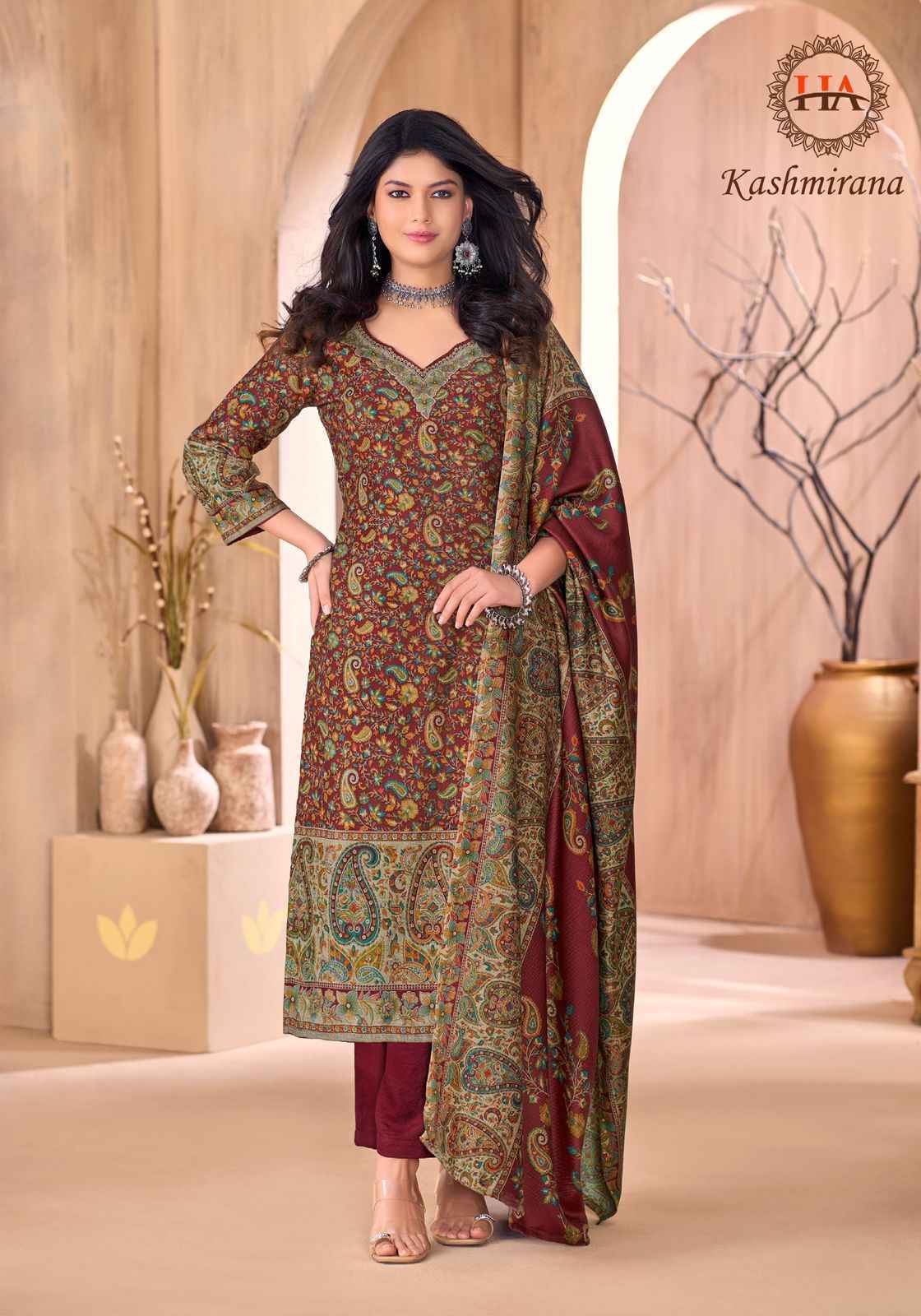 Harshit Fashion Kashmirana Pashmina Salwar Kameez Wholesale Rate ( 6 Pcs Catalog )