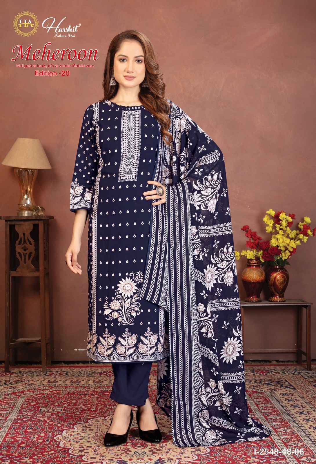Harshit Fashion Meheroon Edition 20 Viscouse Reyon Salwar Suit Wholesale Rate ( 6 Pcs Catalog )