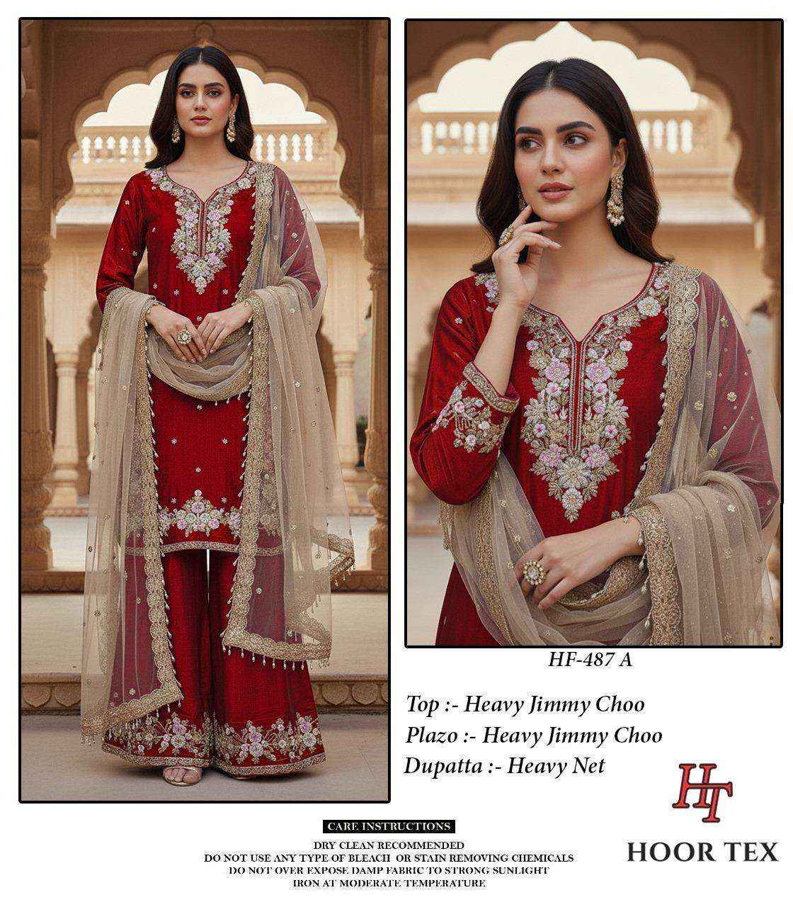 HOOR TEX DESIGN NO - HF 487 HEAVY JIMMY CHOO READYMADE PAKISTANI SUIT