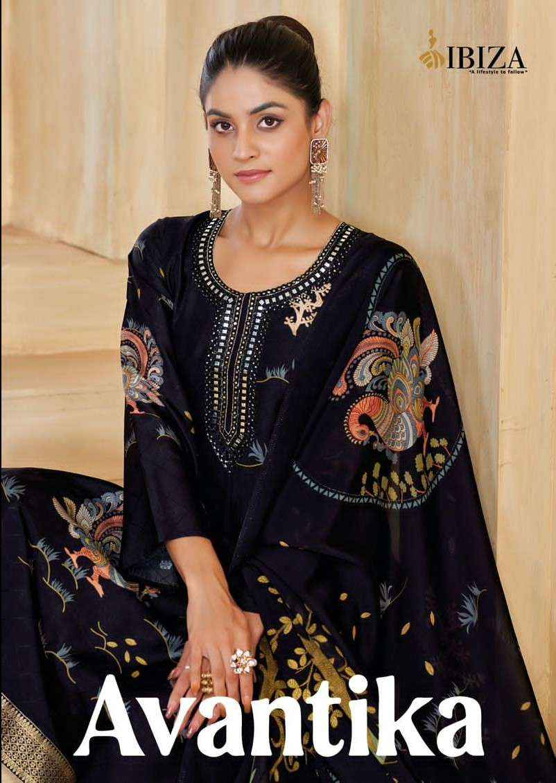 Ibiza Avantika Pure Silk Designer ladies Salwar Kameez Wholesale Rate ( 4 Pcs Catalog )