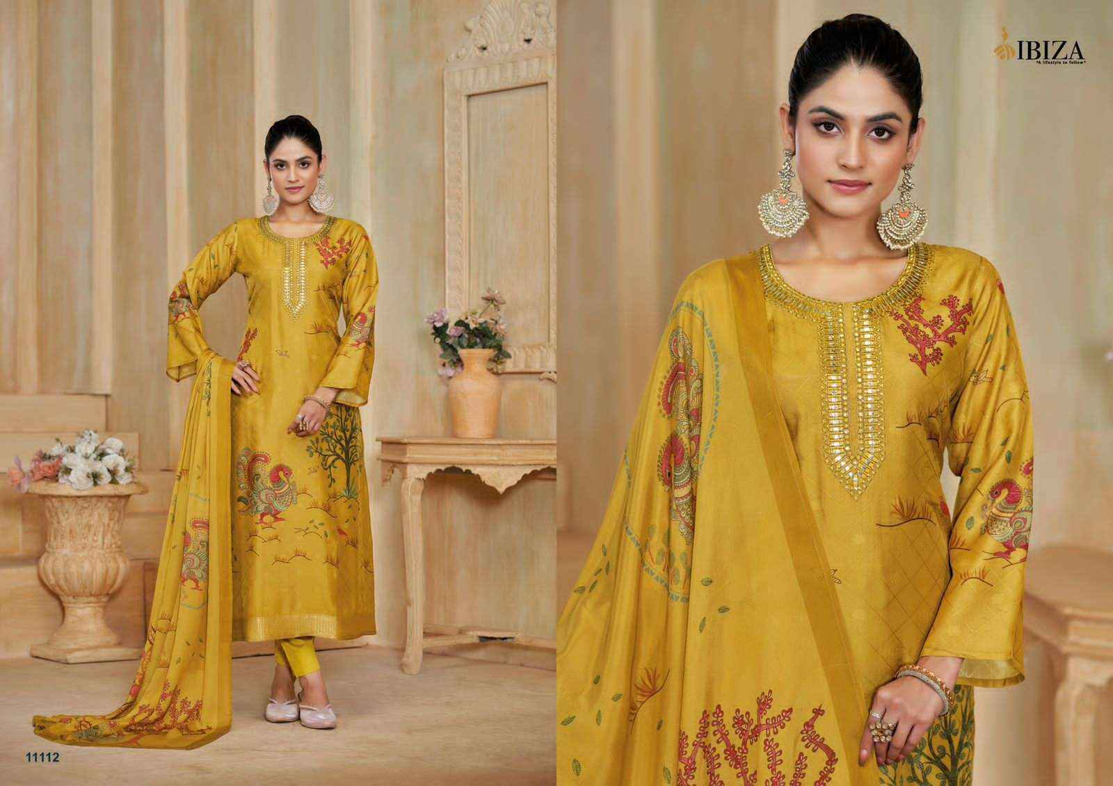 Ibiza Avantika Pure Silk Designer ladies Salwar Kameez Wholesale Rate ( 4 Pcs Catalog )