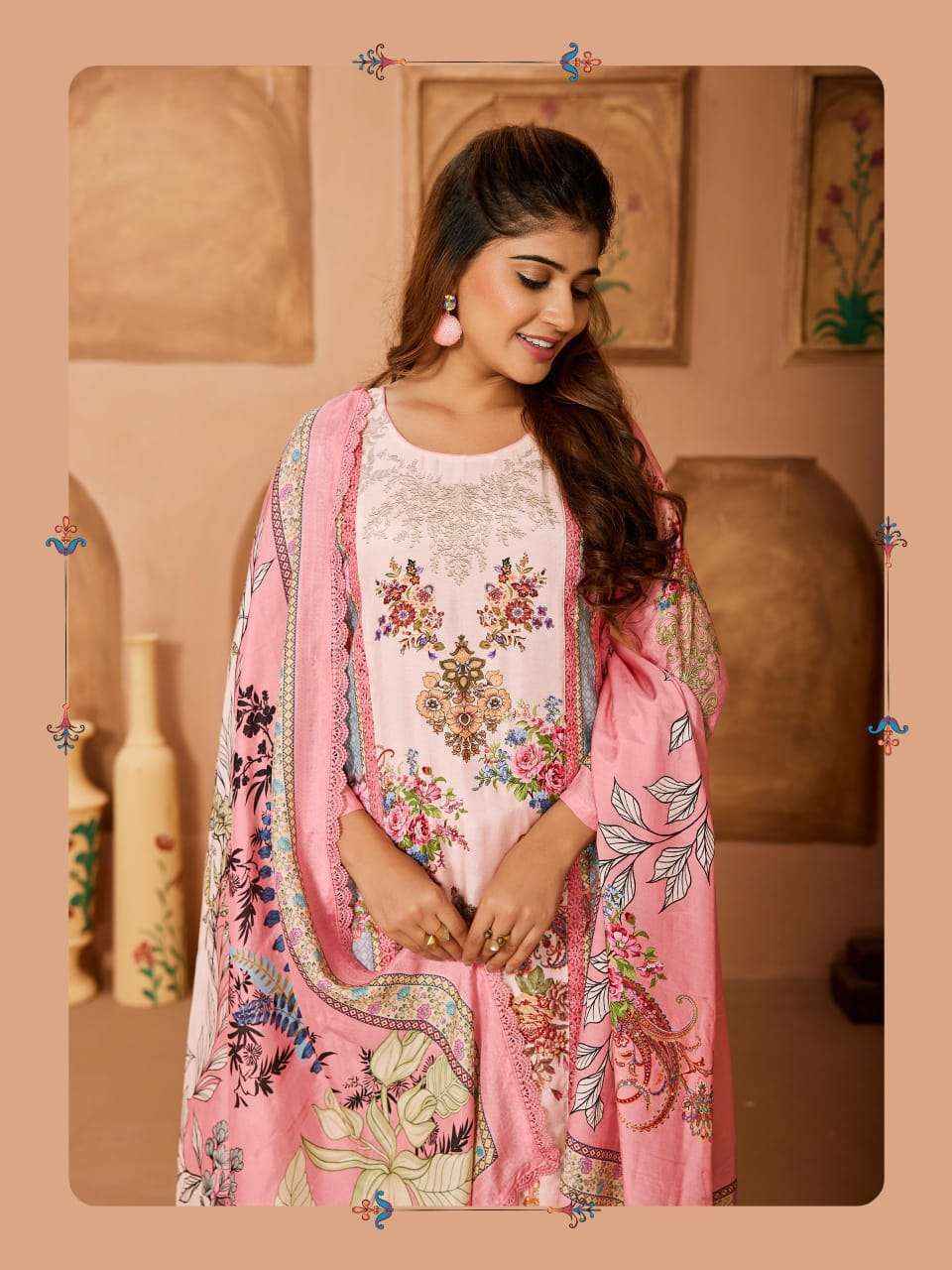 Ibiza Rangrez Bemberg Muslin Salwar Kameez Wholesale Rate ( 6 Pcs Catalog )