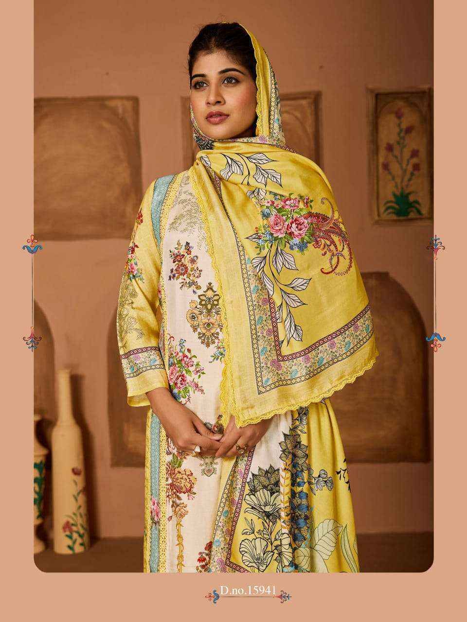 Ibiza Rangrez Bemberg Muslin Salwar Kameez Wholesale Rate ( 6 Pcs Catalog )