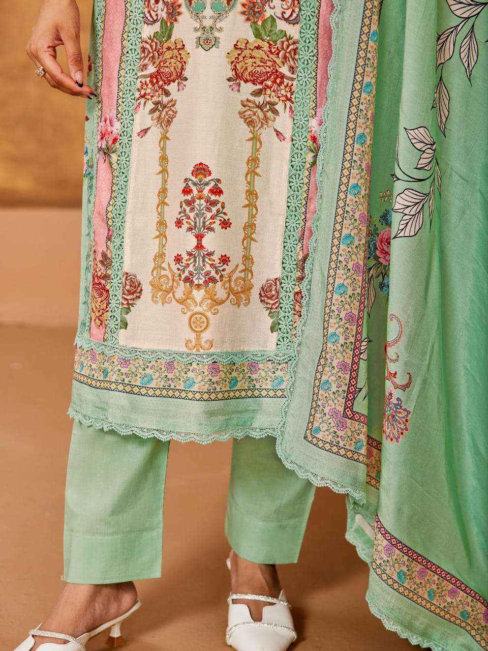 Ibiza Rangrez Bemberg Muslin Salwar Kameez Wholesale Rate ( 6 Pcs Catalog )