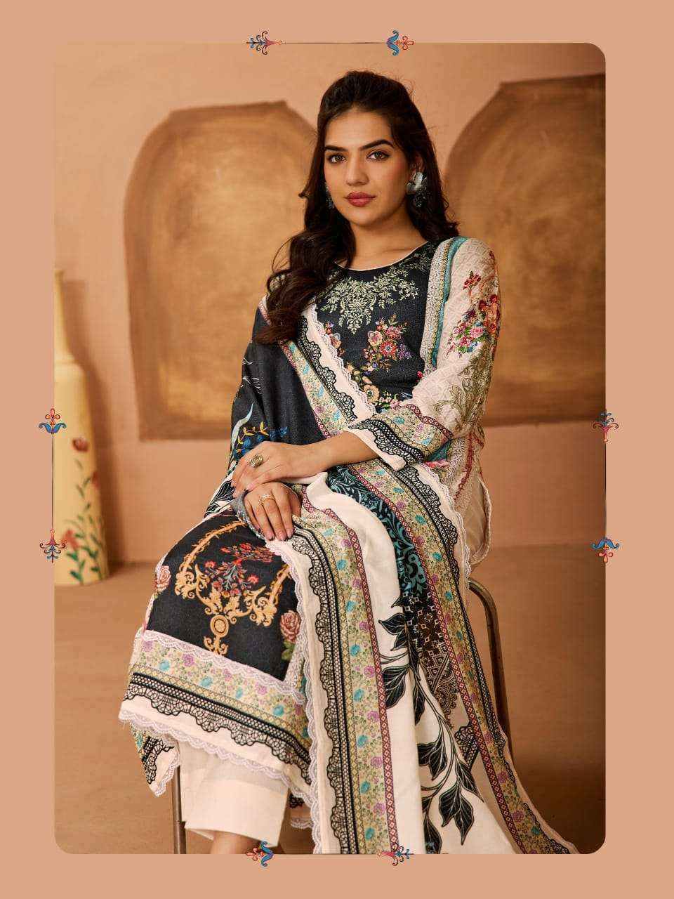 Ibiza Rangrez Bemberg Muslin Salwar Kameez Wholesale Rate ( 6 Pcs Catalog )