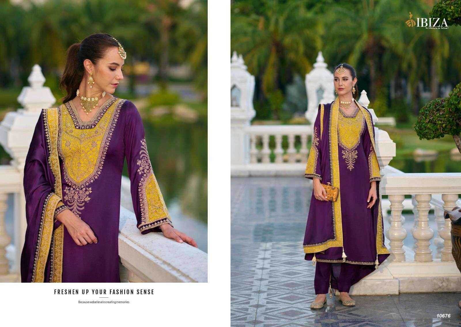 Ibiza Rasm Partywear Style Pure Gaji Silk Designer Suit Wholesale Rate ( 4 Pcs Catalog )