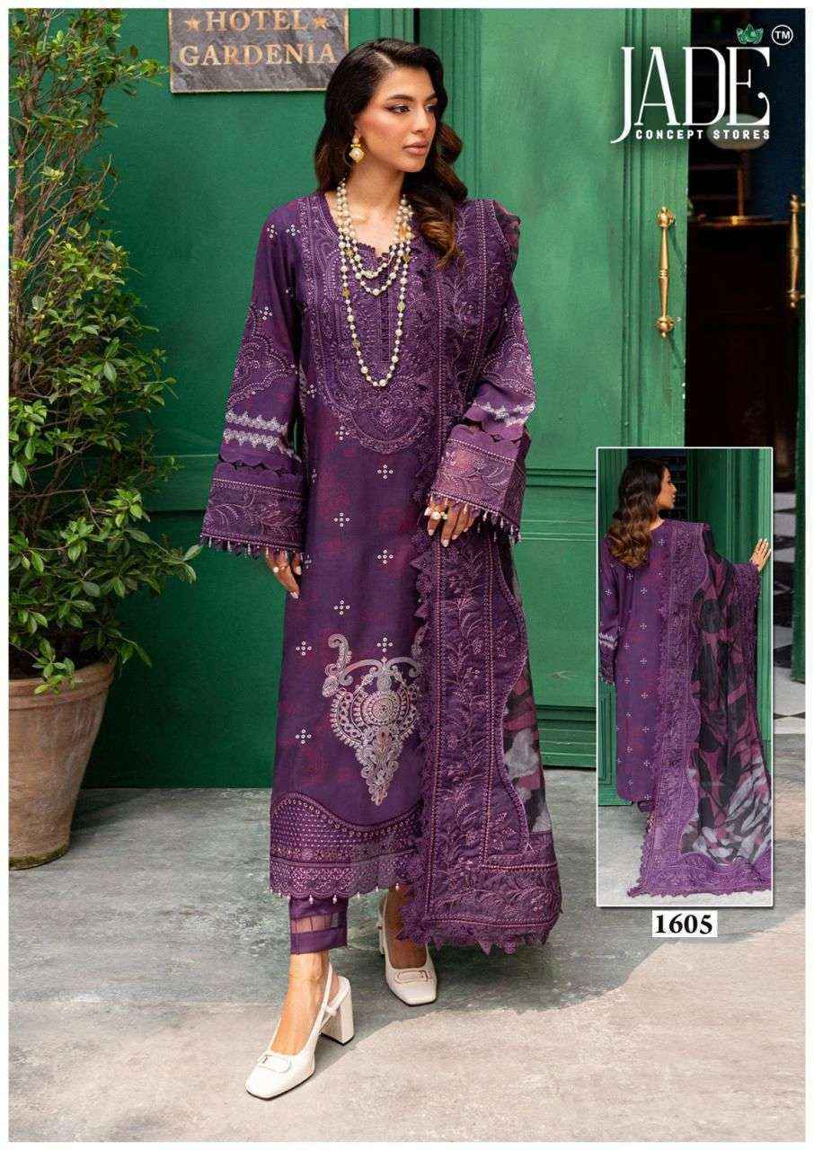 Jade Bin Saeed Heavy Luxury Vol 16 Lawn Cotton Salwar Kameez Wholesale Rate ( 6 Pcs Catalog )
