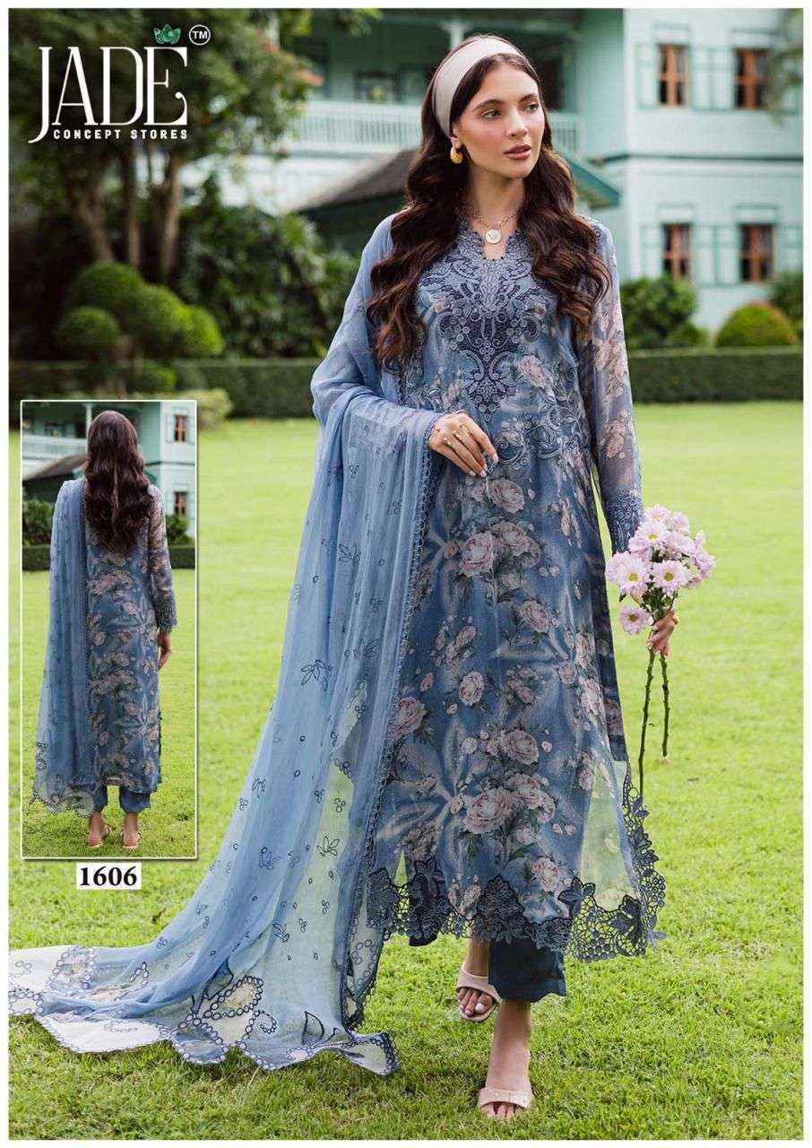 Jade Bin Saeed Heavy Luxury Vol 16 Lawn Cotton Salwar Kameez Wholesale Rate ( 6 Pcs Catalog )