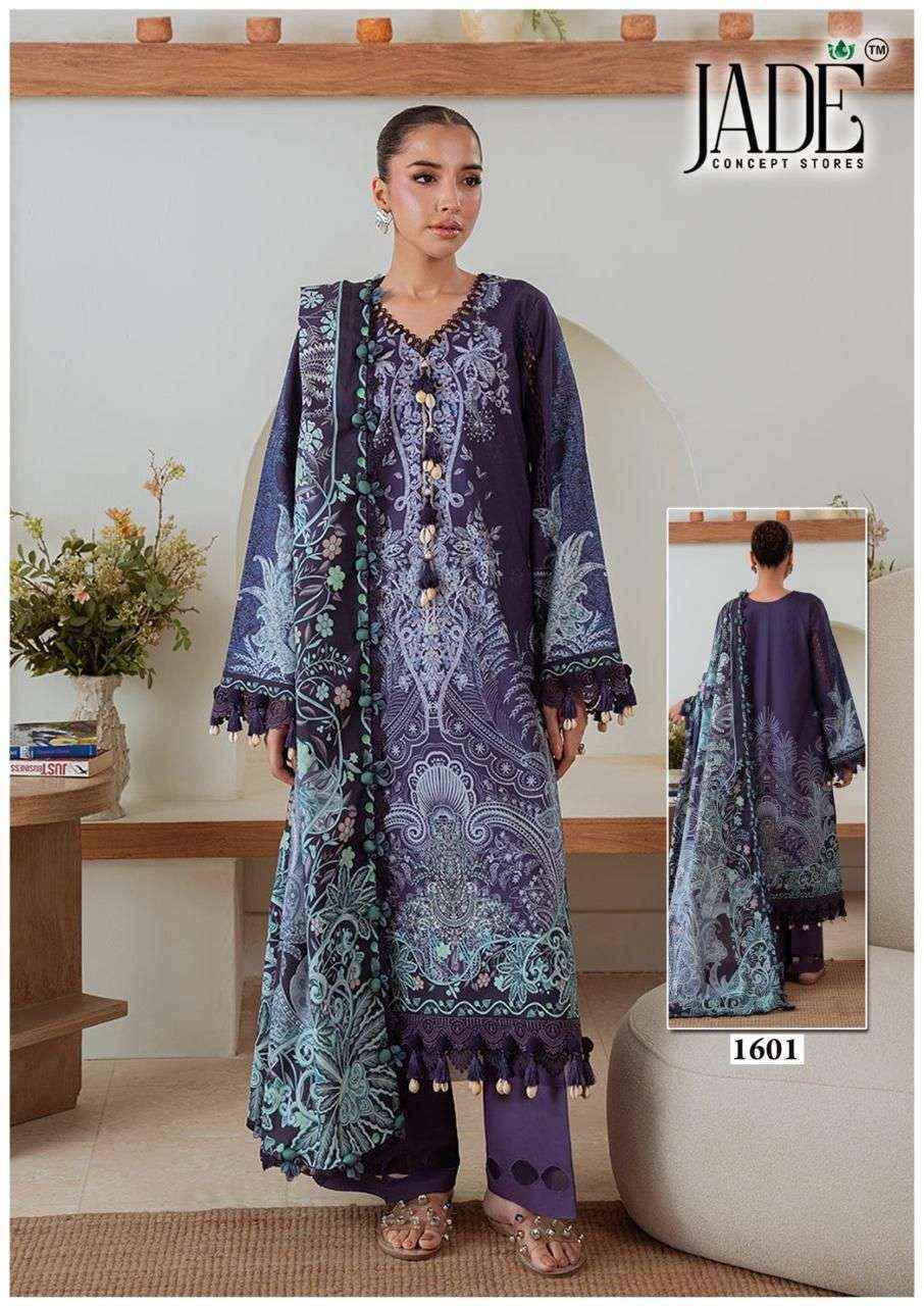 Jade Bin Saeed Heavy Luxury Vol 16 Lawn Cotton Salwar Kameez Wholesale Rate ( 6 Pcs Catalog )