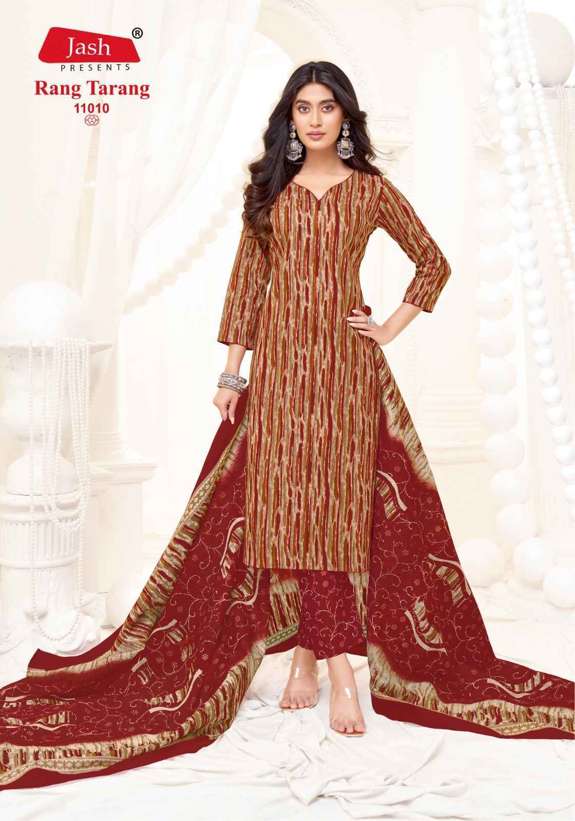 JASH RANG TARANG VOL-11 COTTON DRESS MATERIAL WHOLESALE CATALOGUE PRICE ( 10 PCS CATALOG )