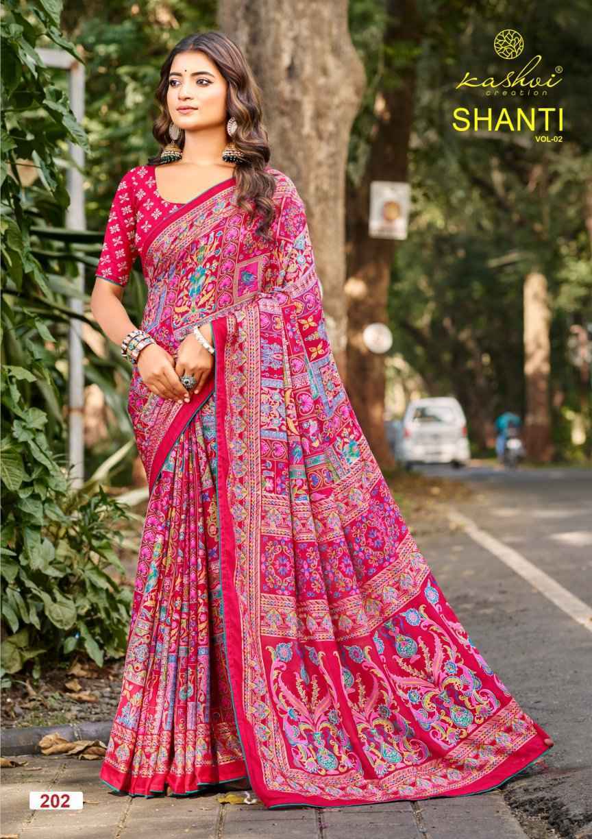 Kashvi Shanti Vol 2 Moss Foil Saree Wholesale Rate ( 8 Pcs Catalog )