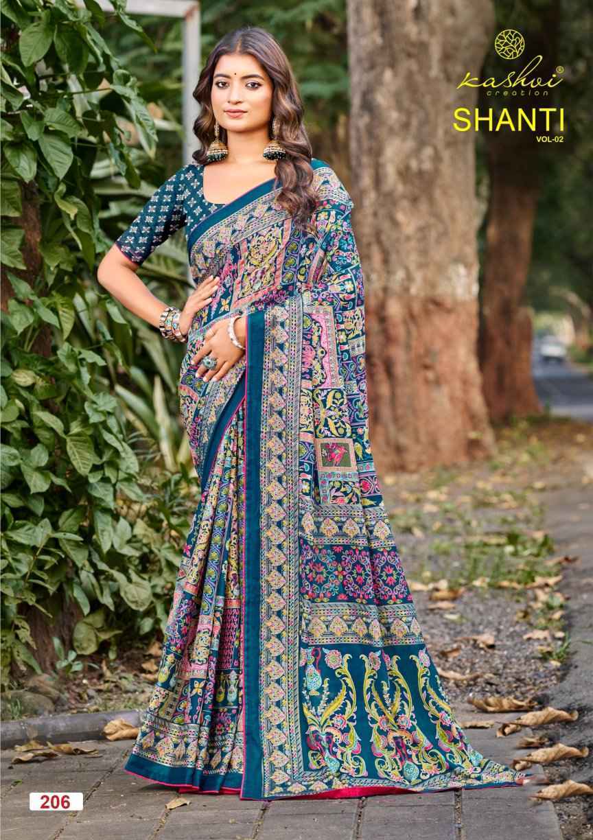 Kashvi Shanti Vol 2 Moss Foil Saree Wholesale Rate ( 8 Pcs Catalog )