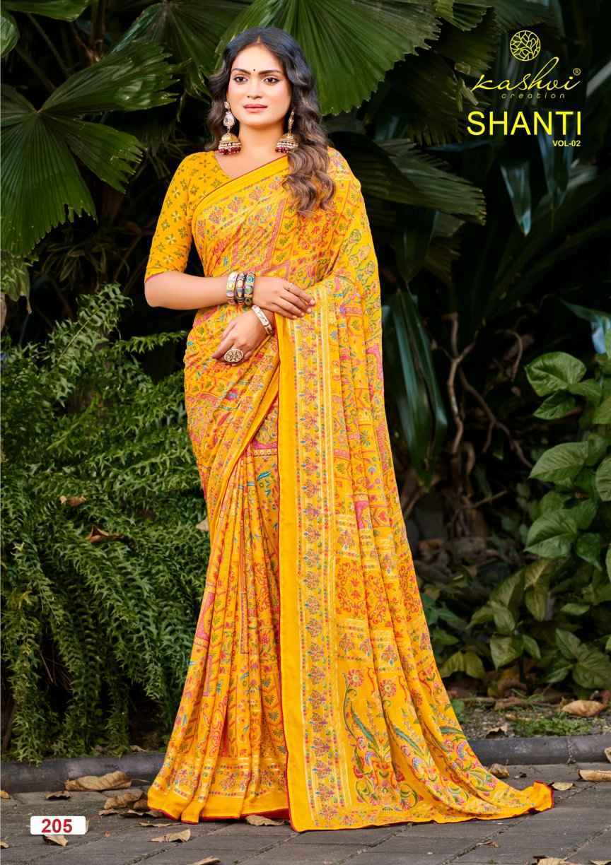 Kashvi Shanti Vol 2 Moss Foil Saree Wholesale Rate ( 8 Pcs Catalog )