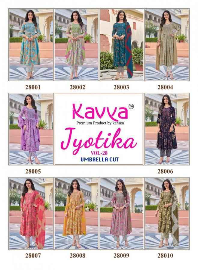 Kavya Jyotika Vol 28 Capsule Kurti Combo Set Wholesale Rate ( 10 Pcs Catalog )