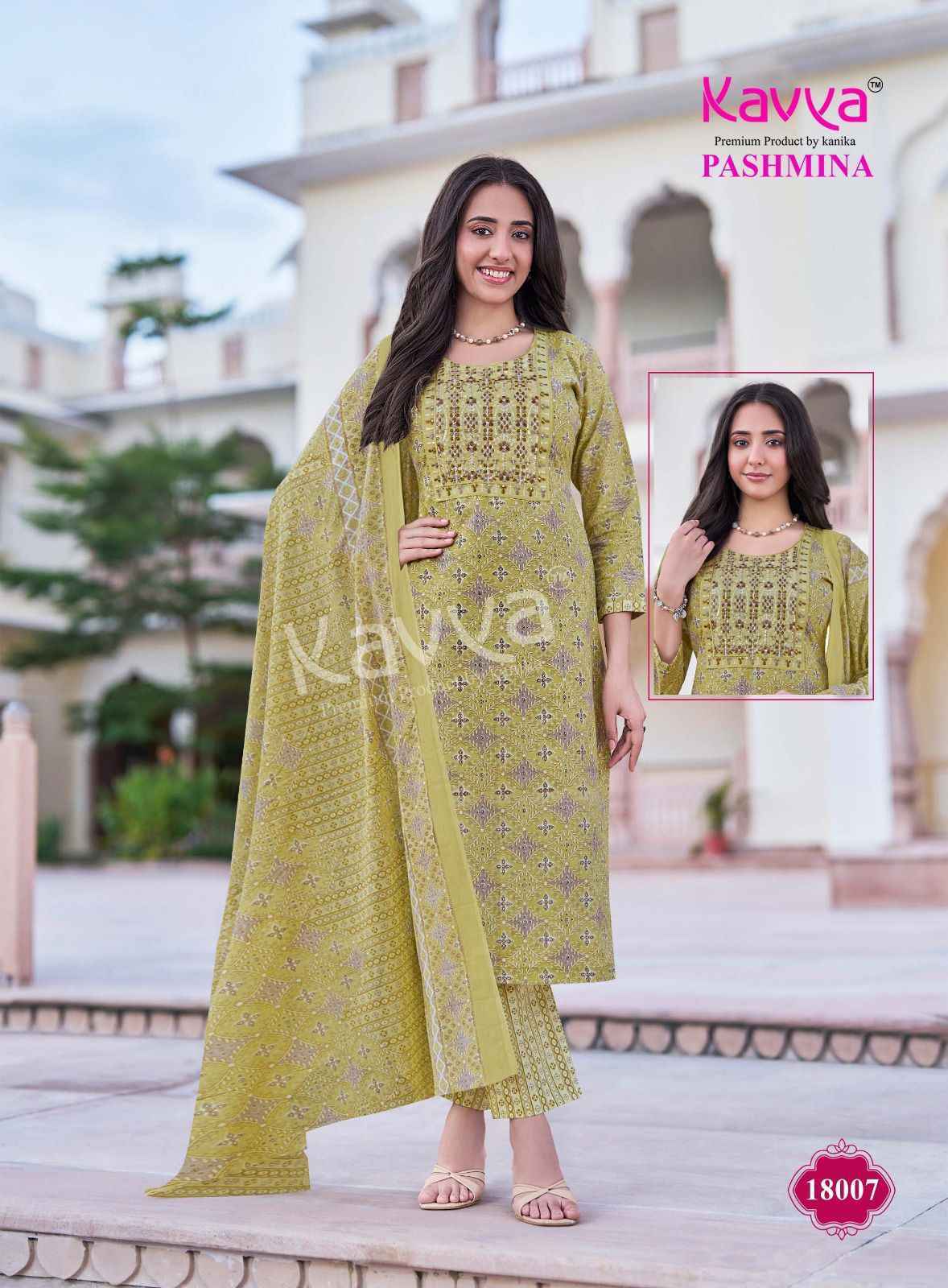 Kavya Pashmina Vol 18 Cotton Kurti Combo Set Wholesale Rate ( 10 Pcs Catalog )
