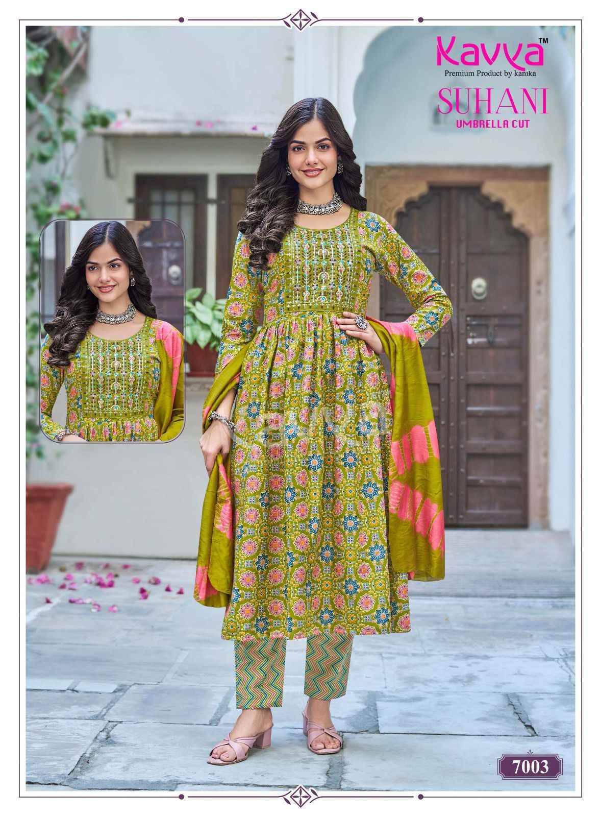 Kavya Suhani Vol 7 Viscose Kurti Combo Wholesale Rate ( 10 Pcs Catalog )