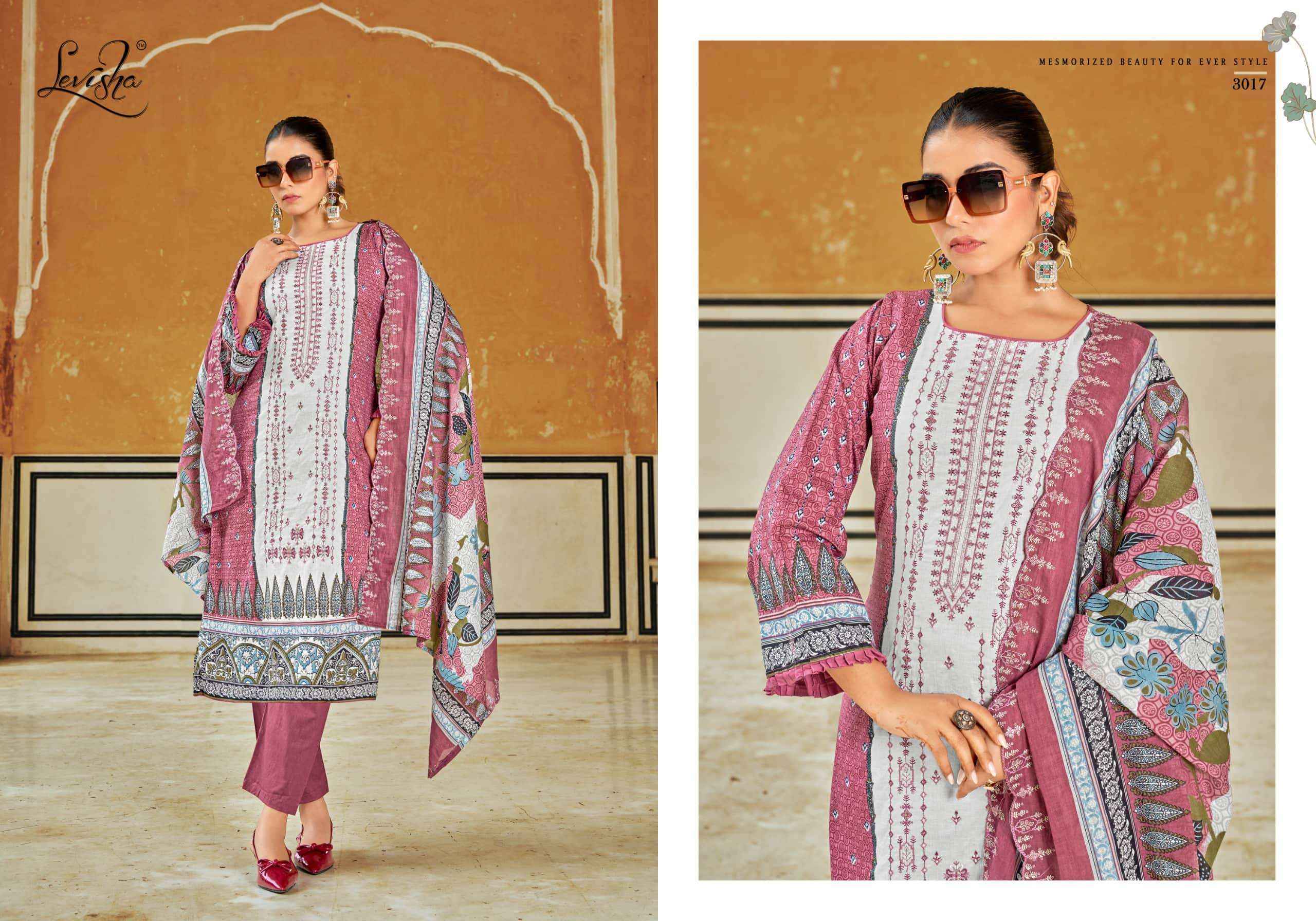 Levisha Bin Saeed Nx Vol 3 Cambric Cotton Dress Material Wholesale Price ( 6 Pcs Cataloue )