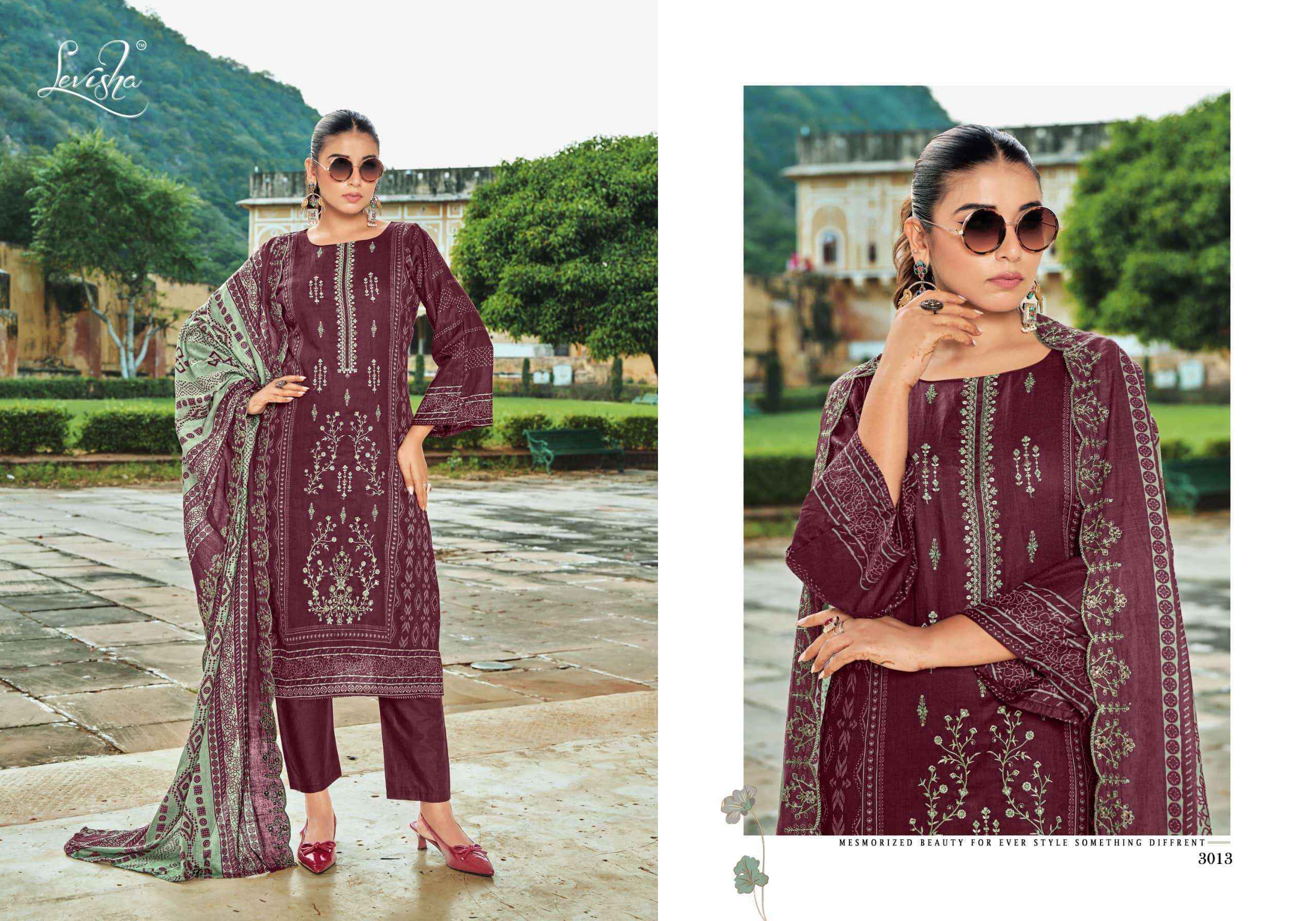 Levisha Bin Saeed Nx Vol 3 Cambric Cotton Dress Material Wholesale Price ( 6 Pcs Cataloue )