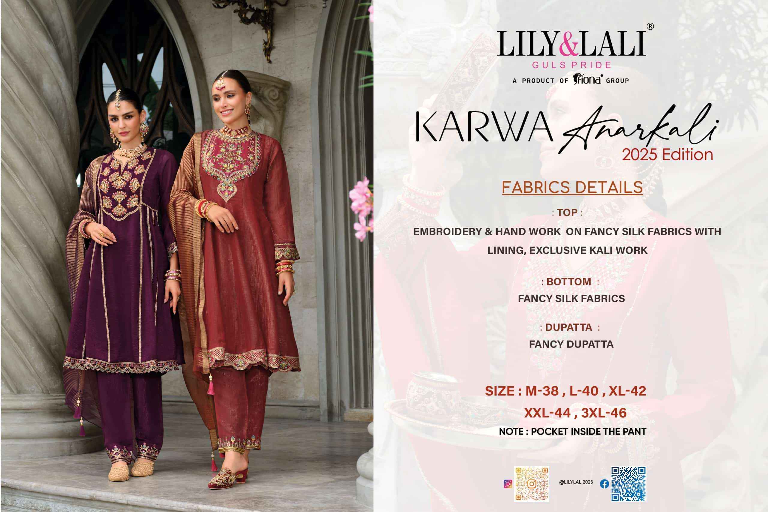 Lily And Lali Karwa Anarkali 2025 Edition Readymade Designer 3 Piece Suit Wholesale Rate ( 4 Pcs Catalog )