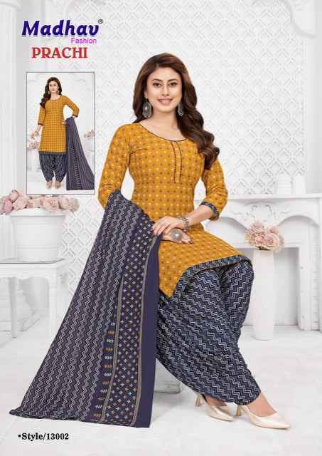 Madhav Fashion Prachi Vol-13 Cotton Dress Material Wholesale Price ( 10 pcs Catalogue )