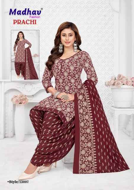 Madhav Fashion Prachi Vol-13 Cotton Dress Material Wholesale Price ( 10 pcs Catalogue )