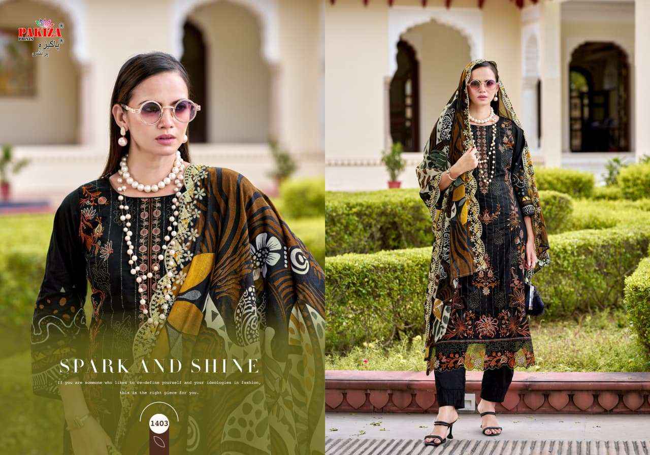 PAKIZA PRINTS FARAH VOL 14 LAWN COTTON DRESS MATERIAL WHOLESALE PRICE ( 8 PCS CATALOGUE )