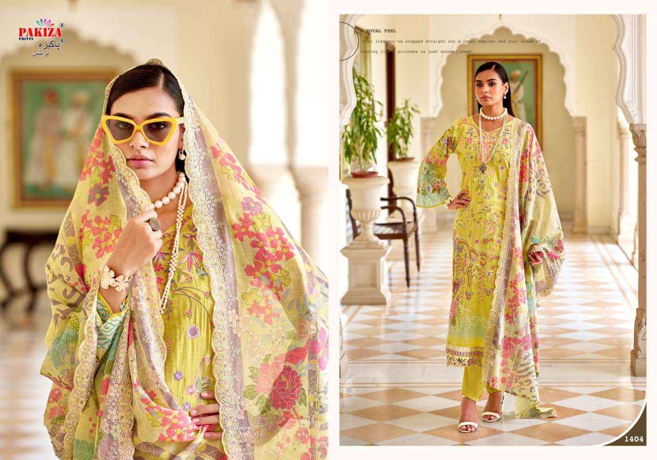 PAKIZA PRINTS FARAH VOL 14 LAWN COTTON DRESS MATERIAL WHOLESALE PRICE ( 8 PCS CATALOGUE )