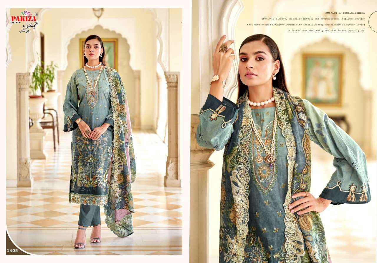 PAKIZA PRINTS FARAH VOL 14 LAWN COTTON DRESS MATERIAL WHOLESALE PRICE ( 8 PCS CATALOGUE )