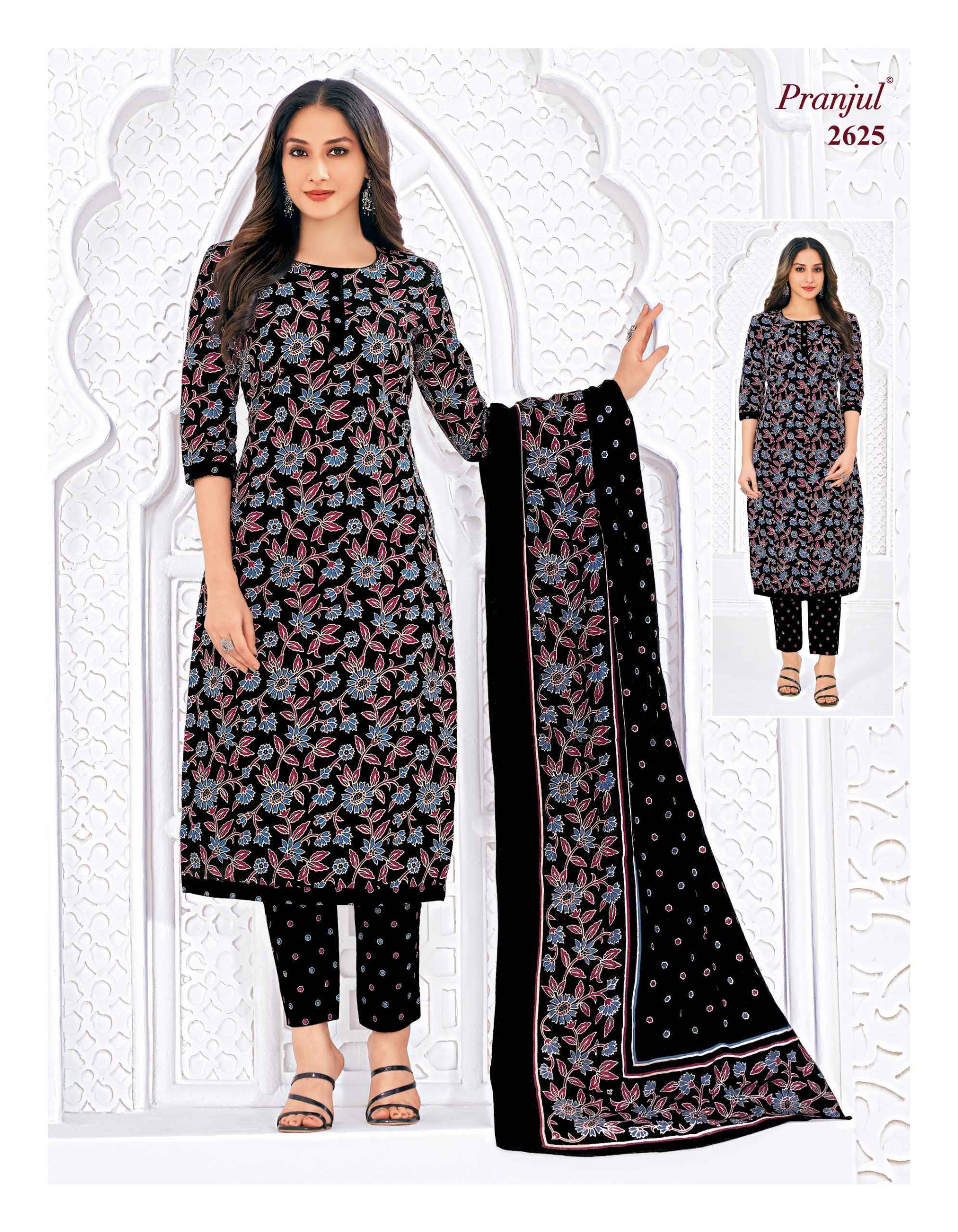 Pranjul Priyanka Vol 26 Printed Heavy Cotton Ladies Dress Exporters