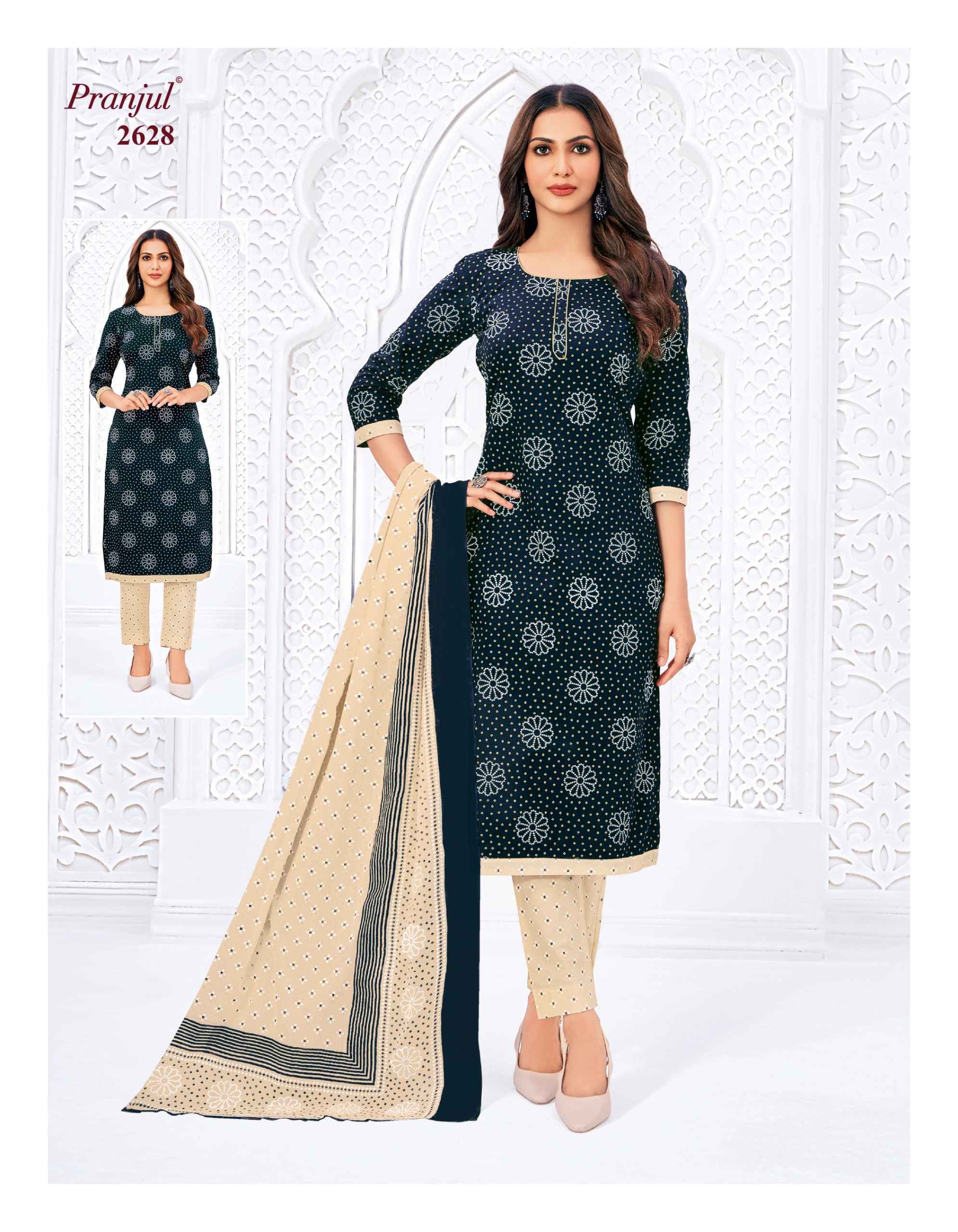 Pranjul Priyanka Vol 26 Printed Heavy Cotton Ladies Dress Exporters