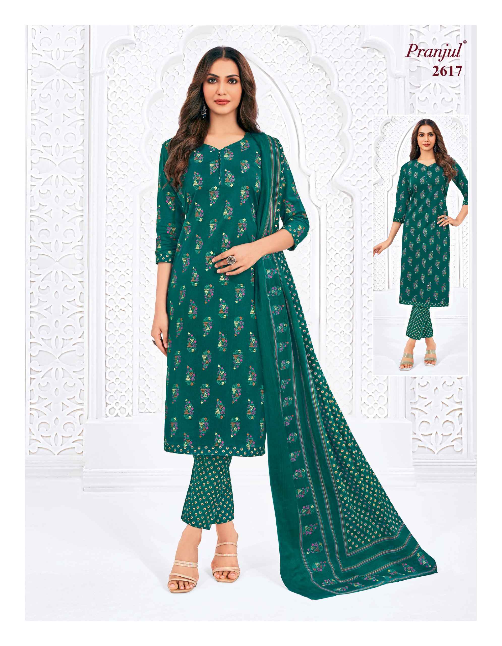Pranjul Priyanka Vol 26 Printed Heavy Cotton Ladies Dress Exporters