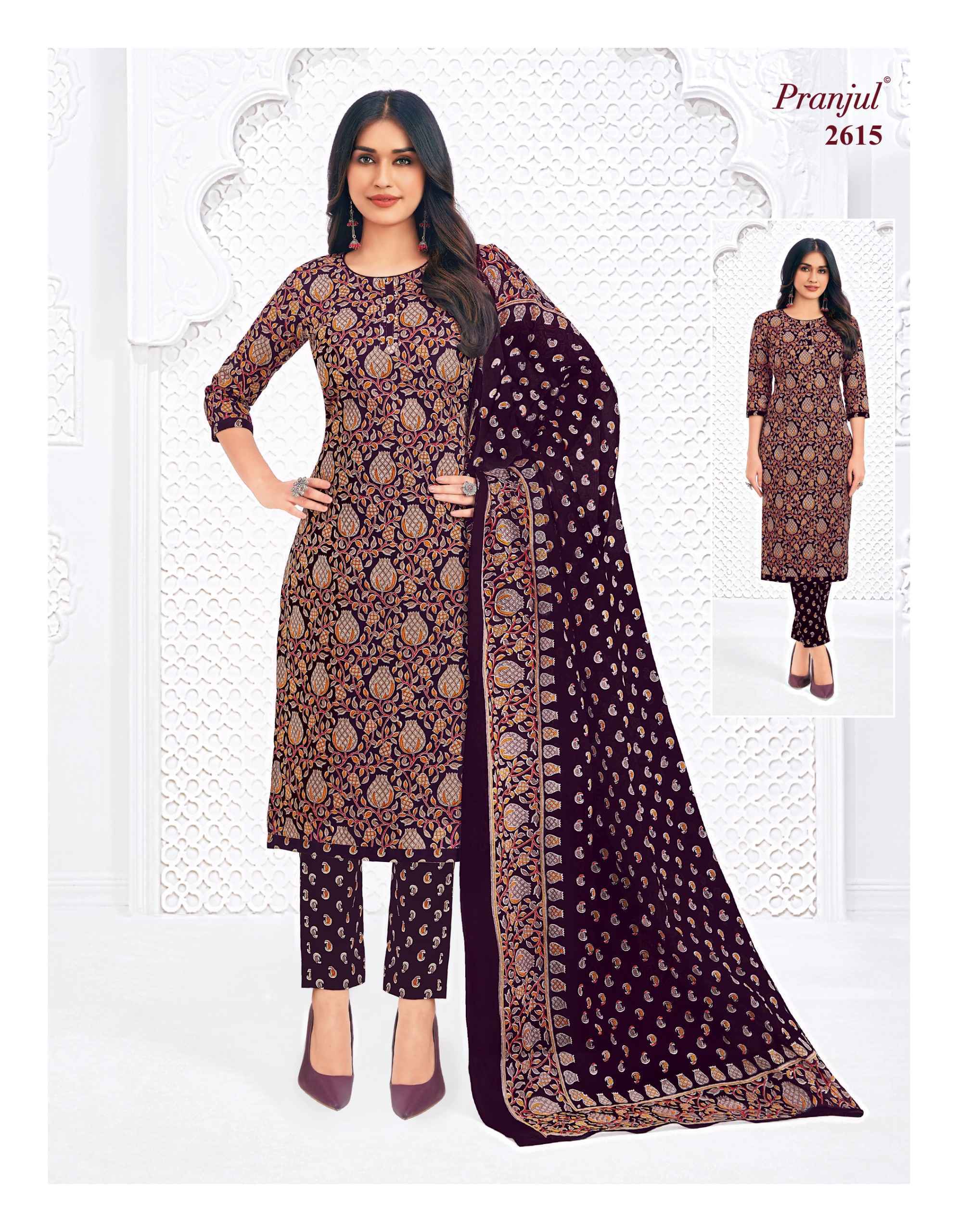 Pranjul Priyanka Vol 26 Printed Heavy Cotton Ladies Dress Exporters