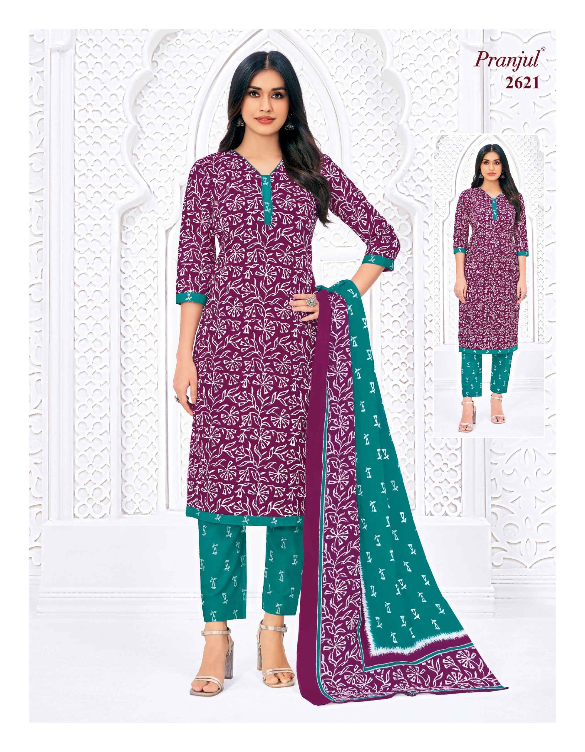 Pranjul Priyanka Vol 26 Printed Heavy Cotton Ladies Dress Exporters