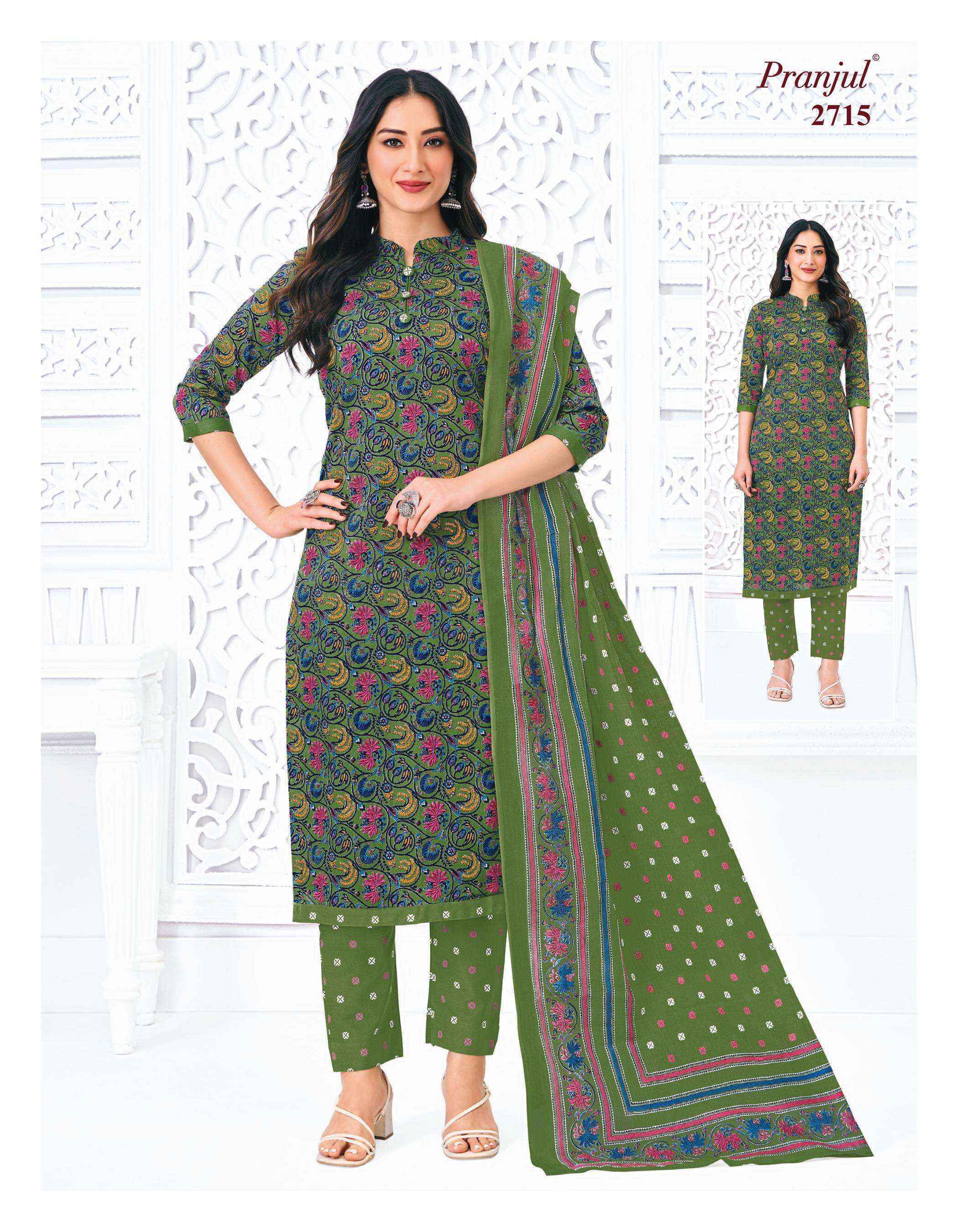 Pranjul Priyanka Vol 27 Cotton Salwar Kameez Wholesale Rate ( 36 Pcs Catalog )