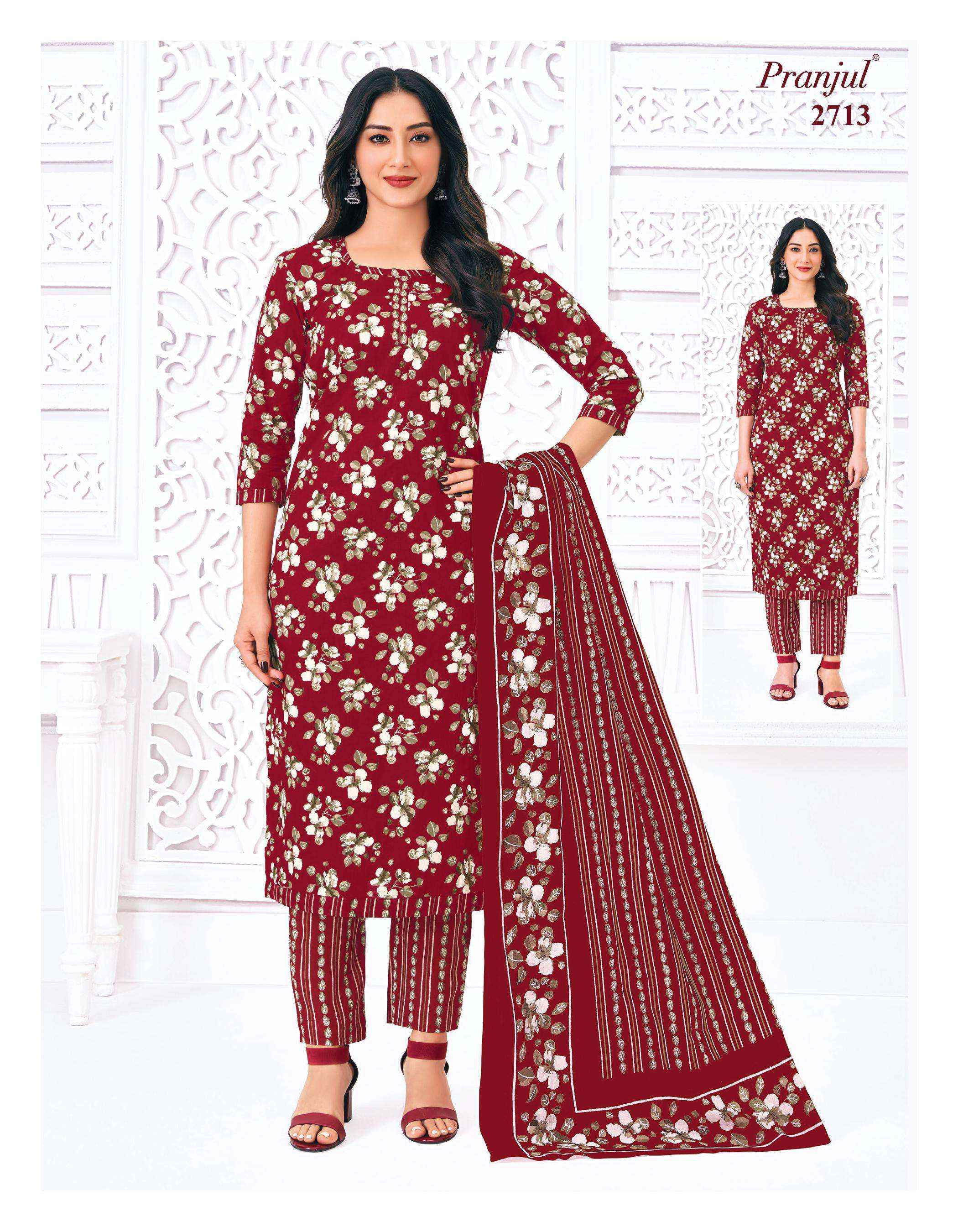 Pranjul Priyanka Vol 27 Cotton Salwar Kameez Wholesale Rate ( 36 Pcs Catalog )