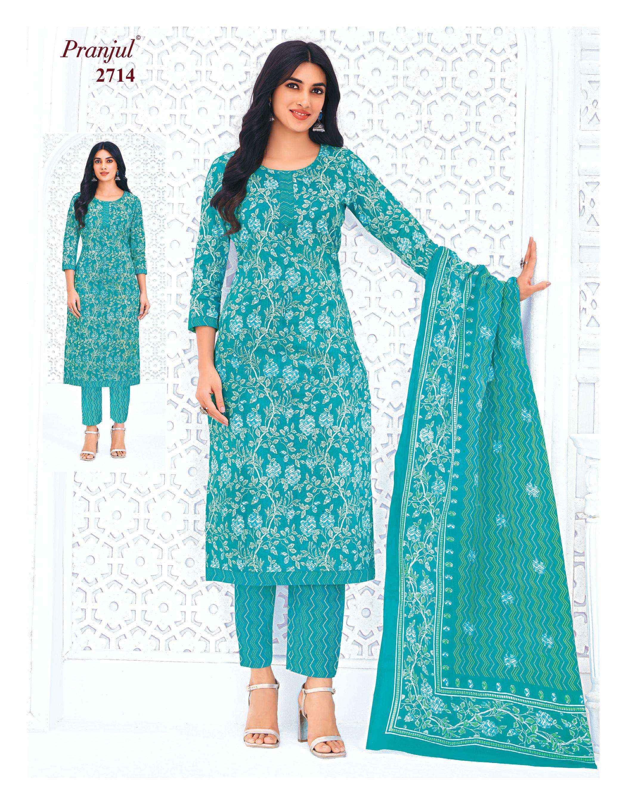 Pranjul Priyanka Vol 27 Cotton Salwar Kameez Wholesale Rate ( 36 Pcs Catalog )