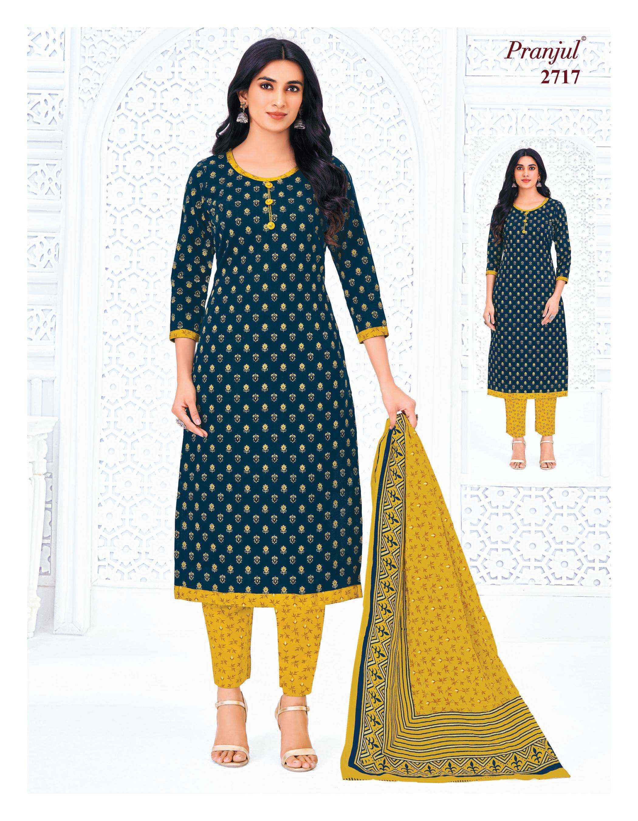 Pranjul Priyanka Vol 27 Cotton Salwar Kameez Wholesale Rate ( 36 Pcs Catalog )