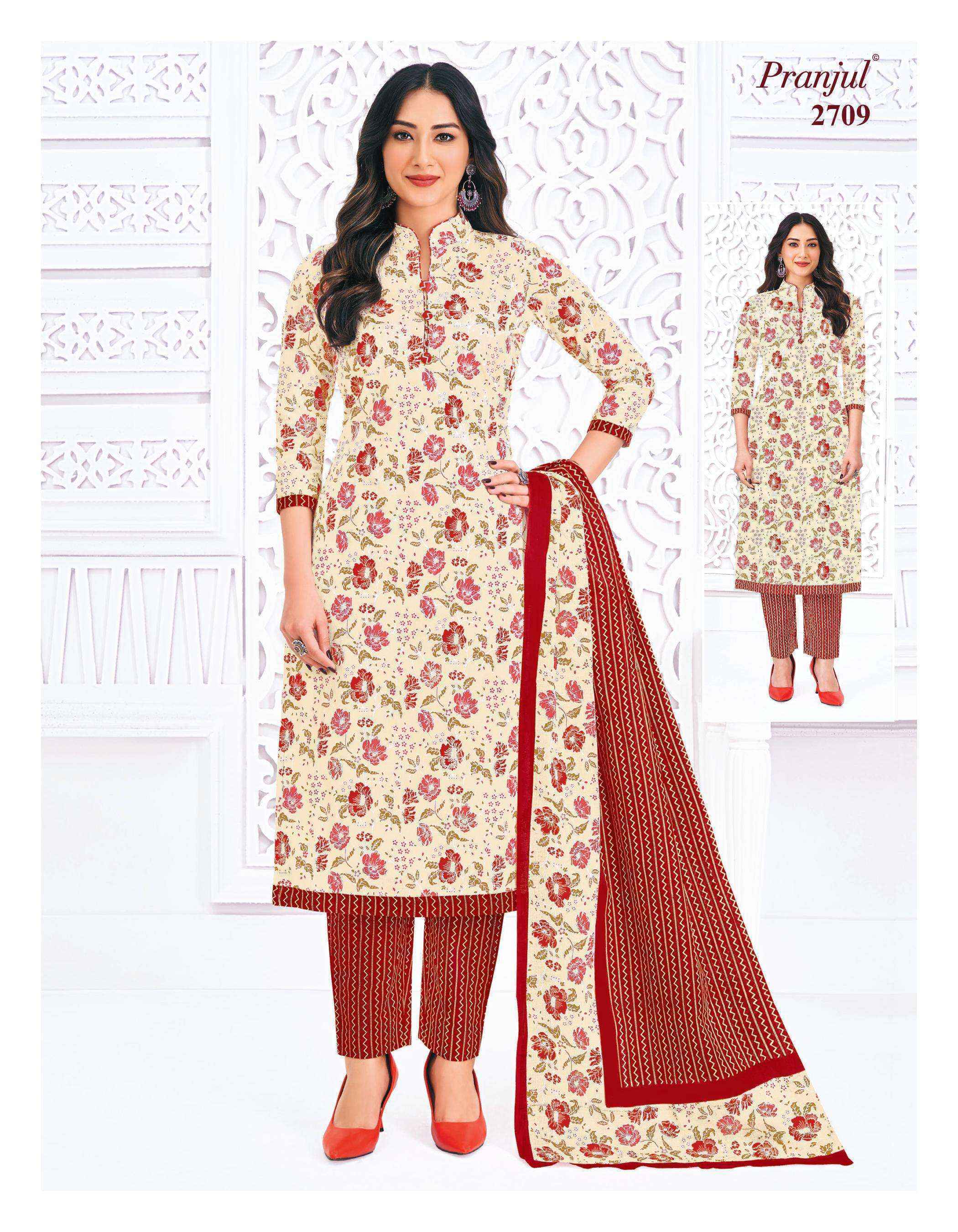 Pranjul Priyanka Vol 27 Readymade Cotton Suit Wholesale Rate ( 36 Pcs Catalog )