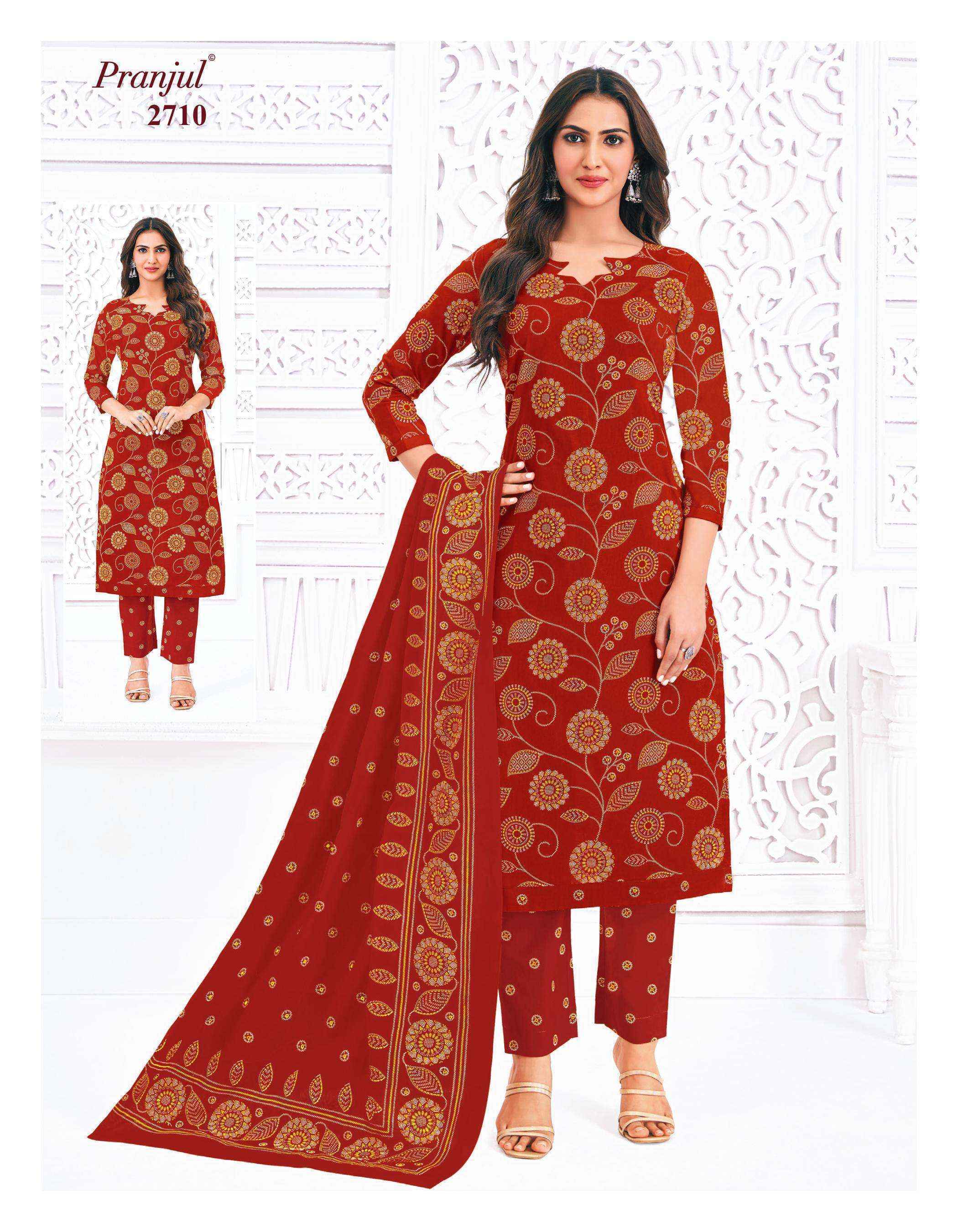 Pranjul Priyanka Vol 27 Readymade Cotton Suit Wholesale Rate ( 36 Pcs Catalog )