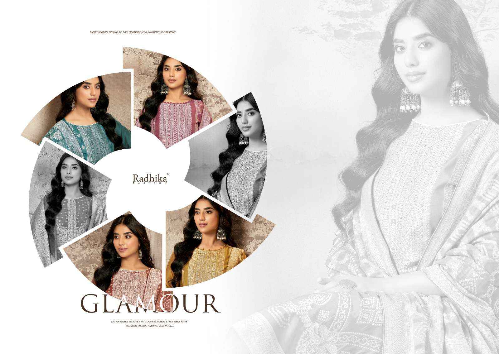 Radhika Azara Banarsi Adha Vol 8 Fancy Cotton Jacquard Suit Wholesale Rate ( 6 Pcs Catalog )