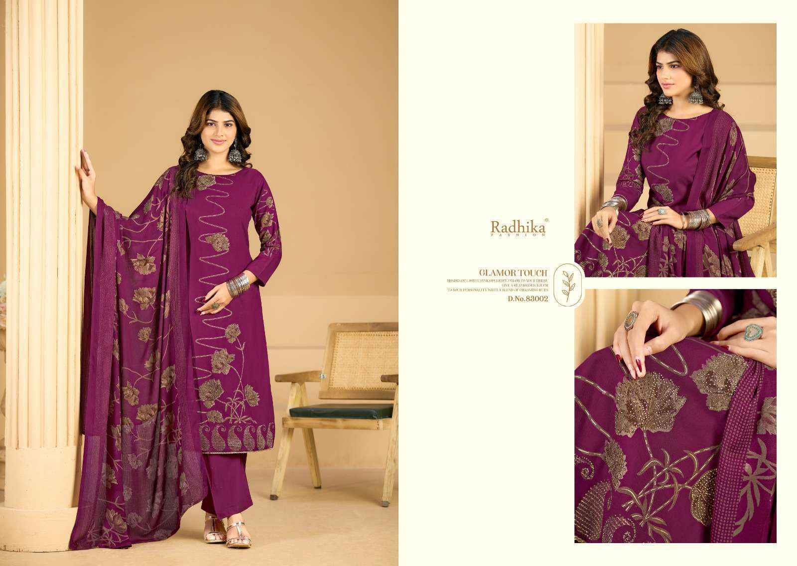 Radhika Fashion Azara Firoza Viscose Rayon Salwar Kameez Wholesale Rate ( 4 Pcs Catalog )
